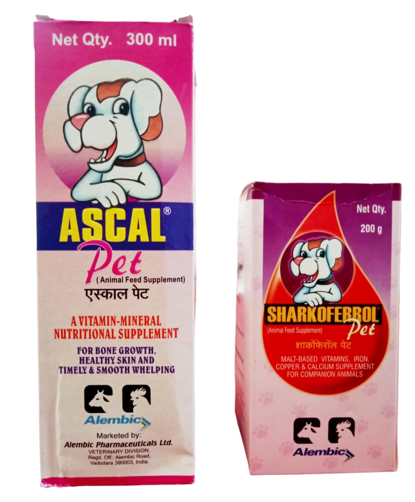 Alembic ASCAL Vitamin Mineral (300 ml) & SHARKOFERROL PET Malt Based Vitamins Iron & Calcium for Cat,Dogs & Puppies (200 g) Pet Health Supplements (B0CGRPGQVQ) Amazon Price History, Amazon Price Tracker