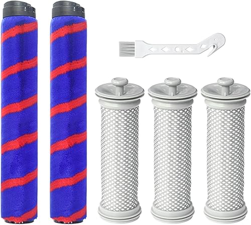 6 piezas de repuesto de cepillo de rodillo prefiltro, compatible con Tineco A10 A11 Hero/Master Pure ONE S11 S12 piezas de aspiradora