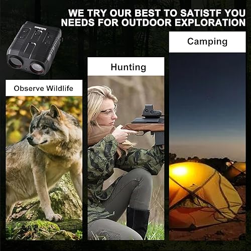 Miniatura 7 de Gafas de visión nocturna, prismáticos de visión nocturna 4K para adultos, zoom digital 10X, binoculares de pantalla grande de 3 pulgadas que pueden