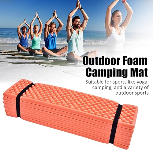 Miniatura 4 de VGEBY1 Estera de espuma, espuma al aire libre plegable tienda de dormir almohadilla para acampar playa (naranja)