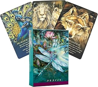 Tarot Cards for Beginners, 52 Tarot Deck and Oracle Deck, The Animals Cards with Meanings on Them and Tarot Cards with e-Guide Book Great Gift for Friend or Family