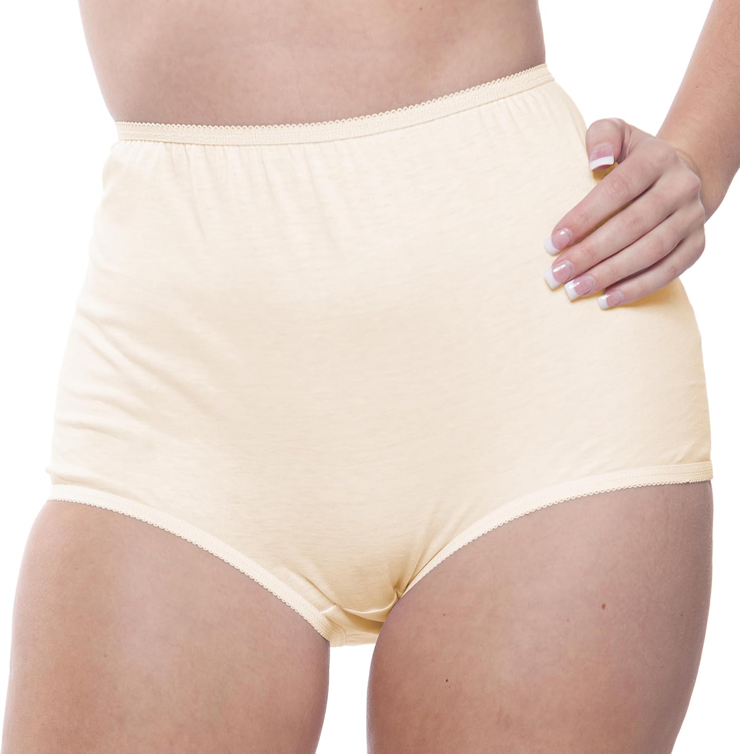 Teri Lingerie 10-Pack Women's Soft Cotton Full Cut Coverage High Rise Brief Panties - Image 6