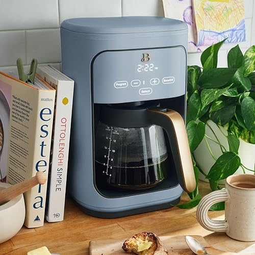 Miniatura 2 de Hermosa cafetera programable de 14 tazas, pantalla táctil, 1200 W, control de fuerza de preparación, mantener el calor, pausar y servir, jarra de