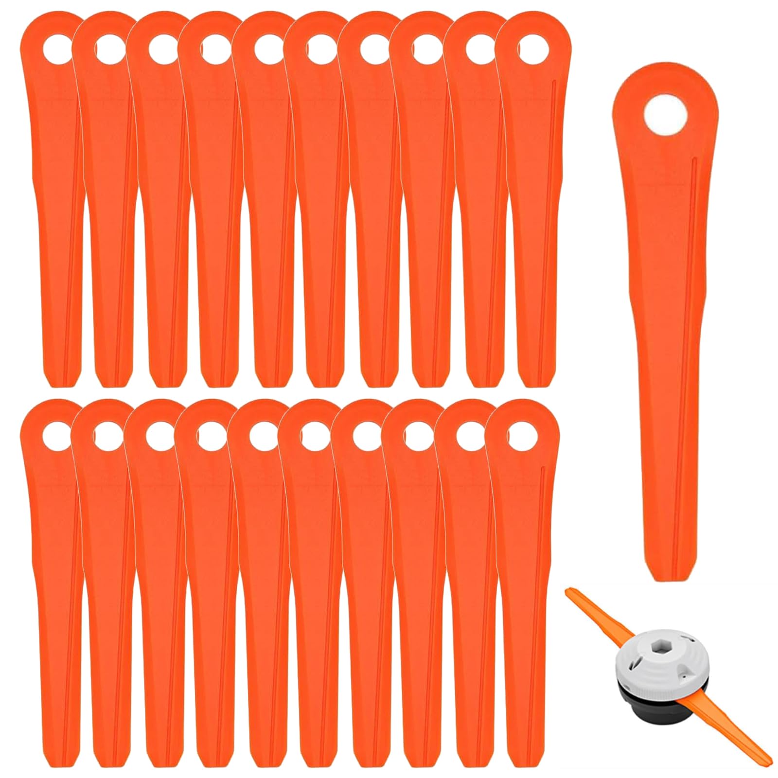 Pack of 20 Plastic Blades for Stihl Polycut 6-2, 6-3, 7-3, 28-2, 48-2, Sharp Durable Replacement Blade 40020071000, High-Quality Cutting Blade for Mower Trimmer