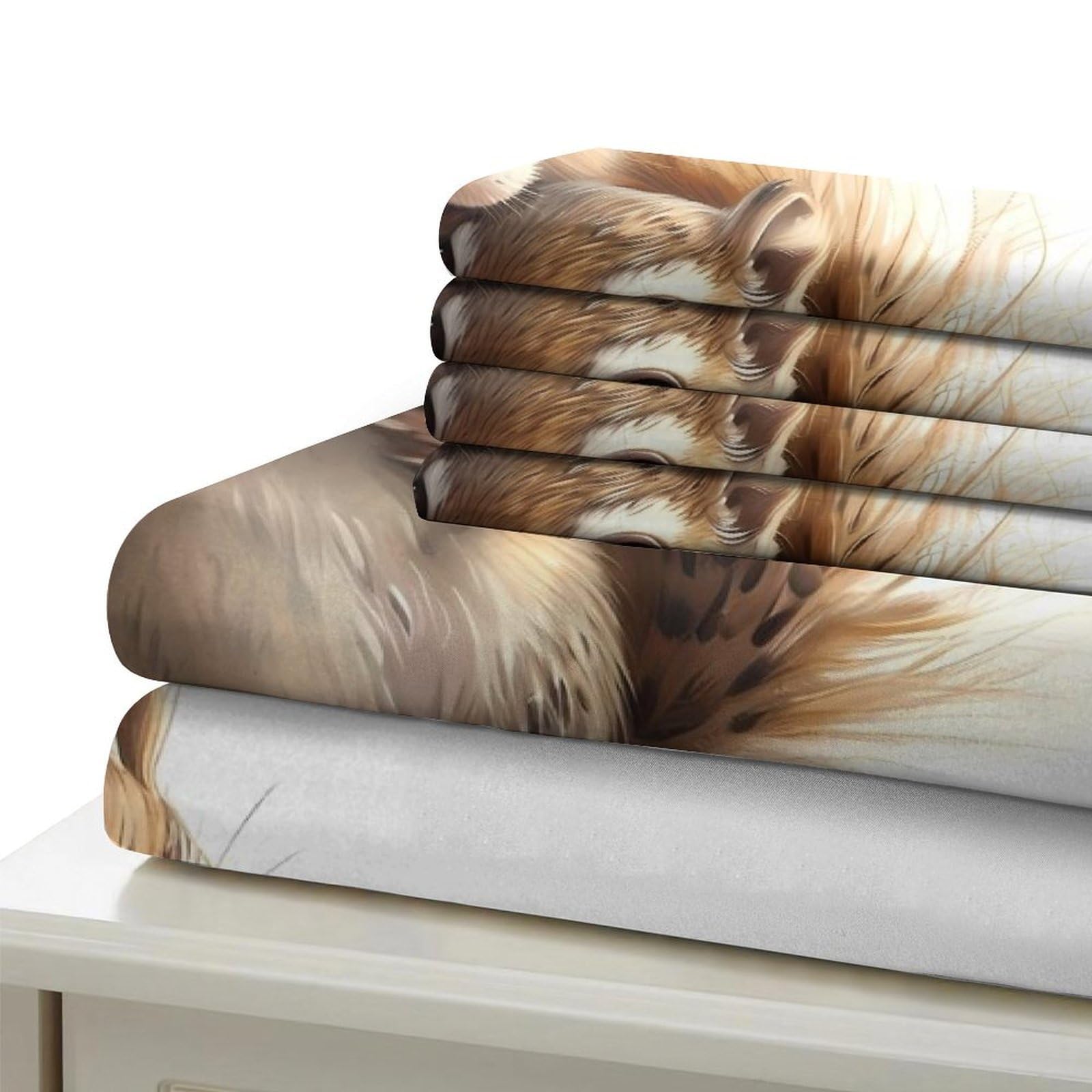 Abbraccio carino dello scoiattolo 3D Stampa Coperteletto 3pz Microfibra Lavabile Digitale Coperteletto 2 federe Zip nascosta Arredo Camera Coppie Super king（260x220cm）