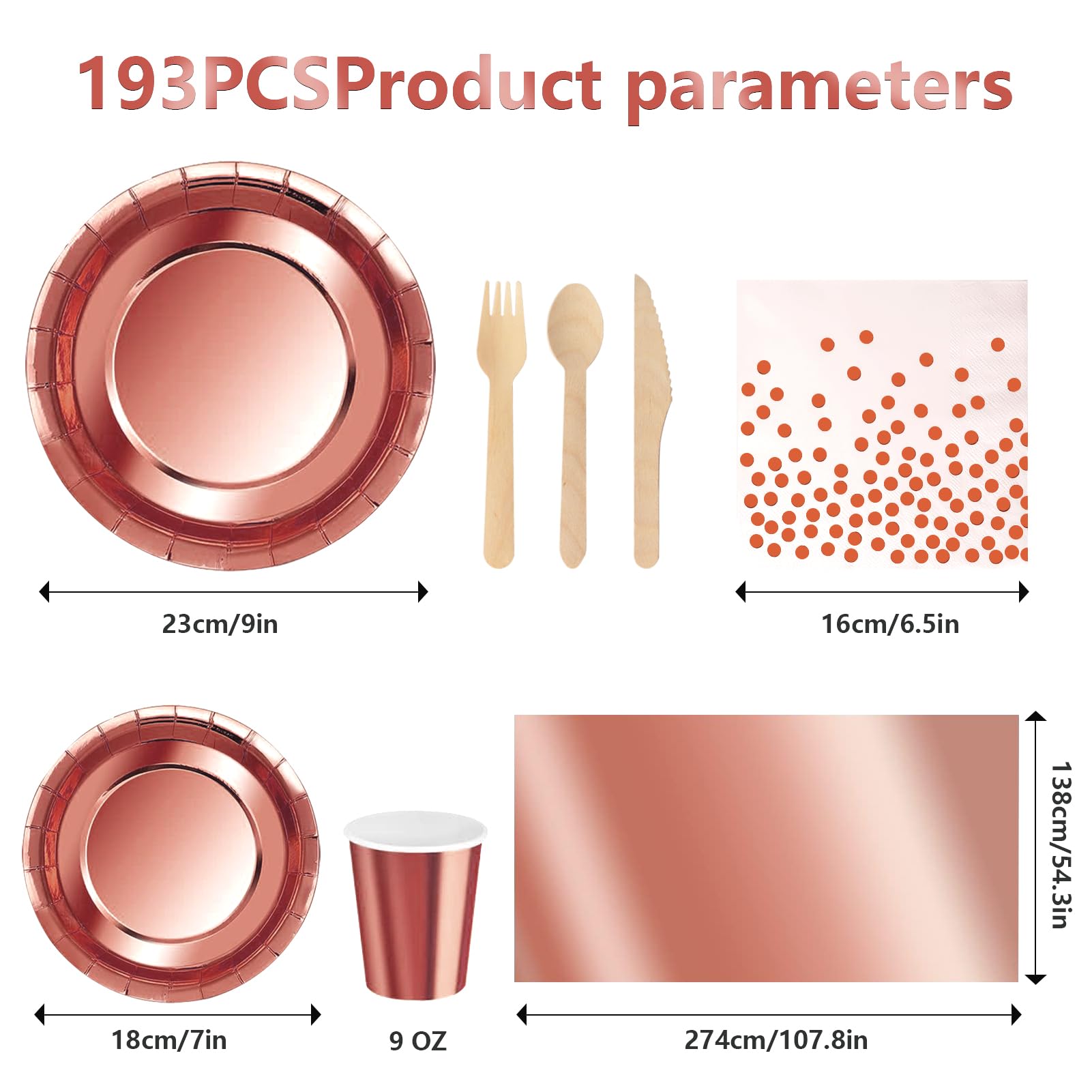 Kit Vaisselle Jetable Blanc Et Or Nkaiso - 141 Pièces Pour 20 Personnes