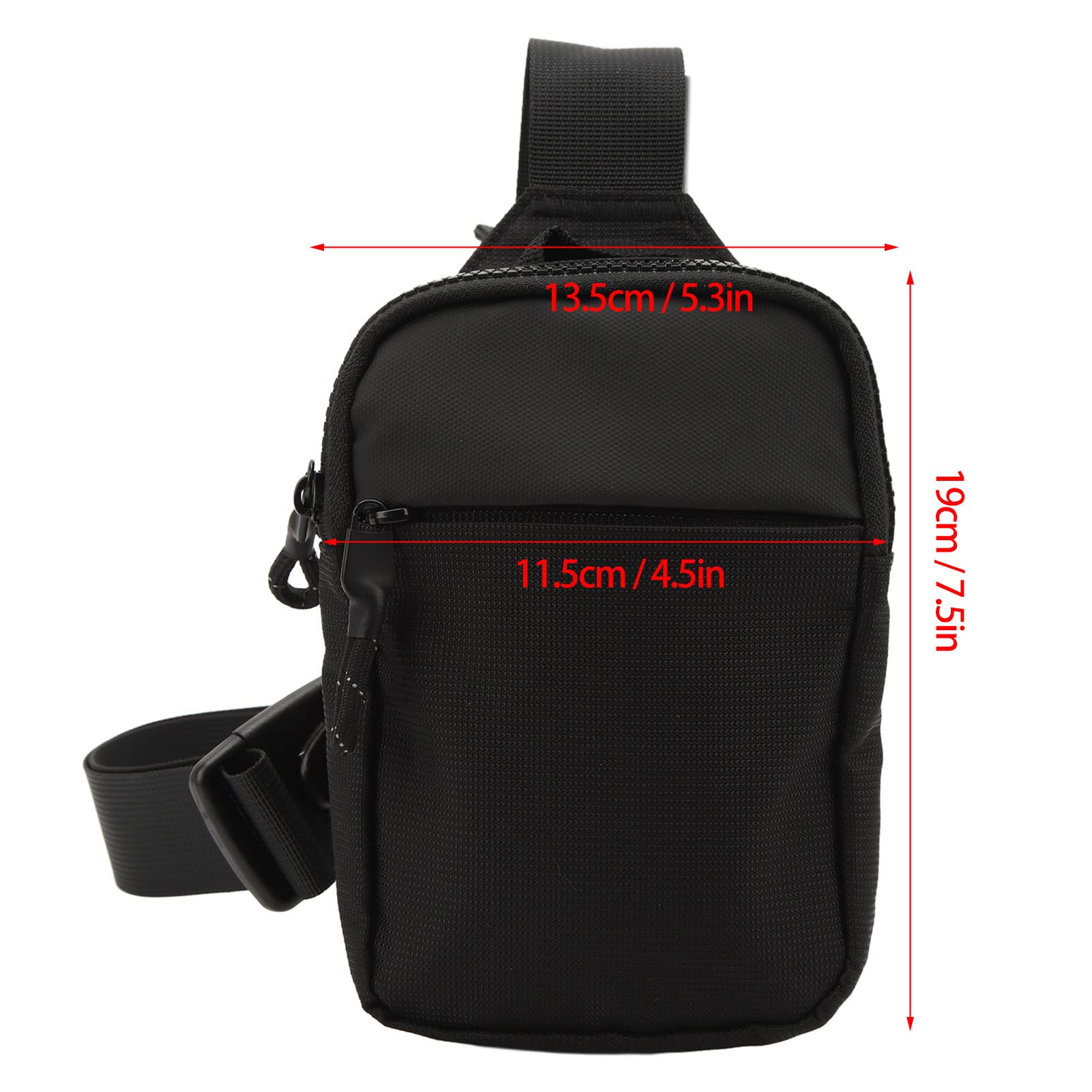 SUNGOOYUE Sportowa Torba na klatkę piersiową Wodoodporna Torba na Proc (BLACK)