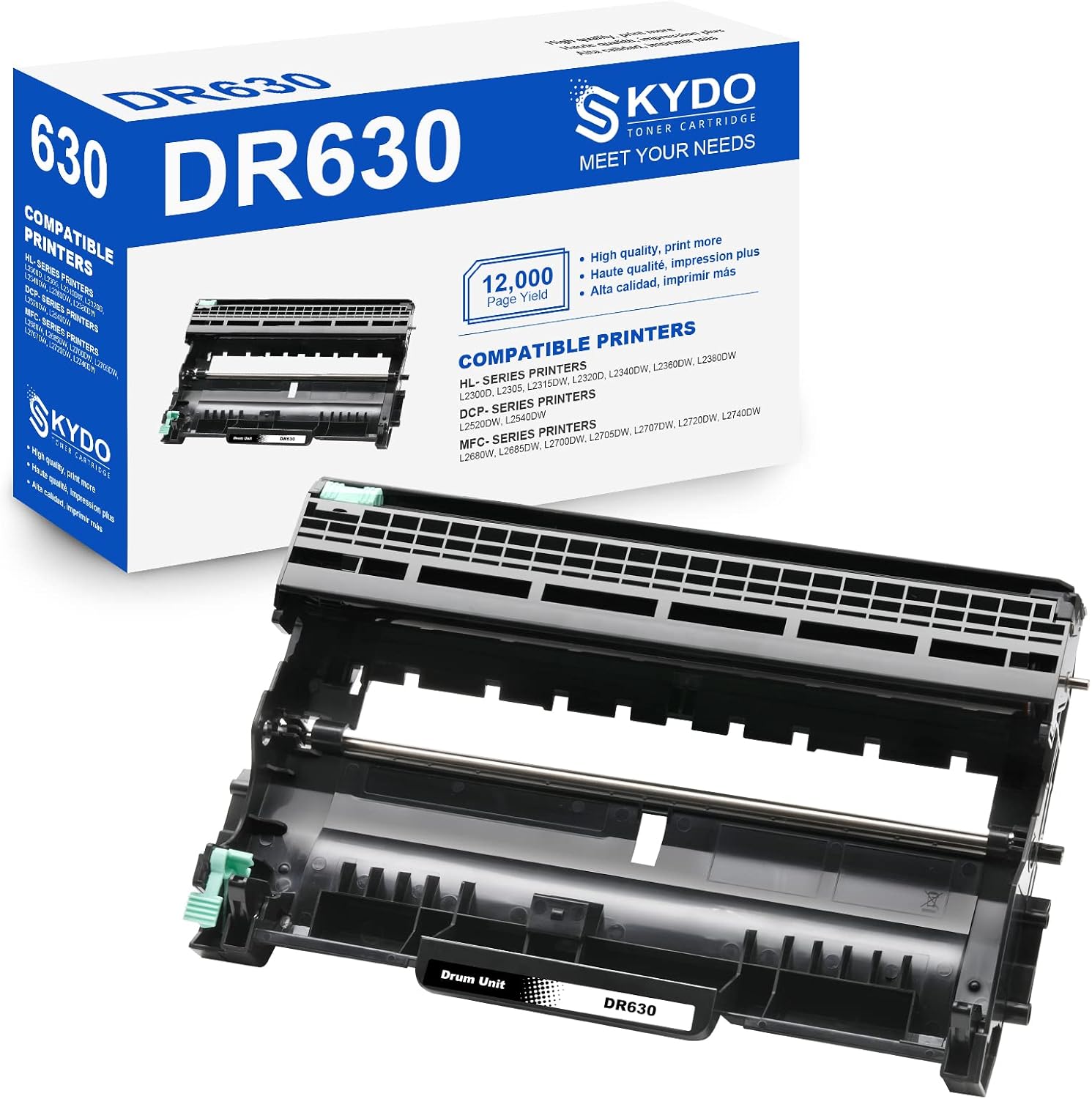 Product image of DR-630 DR630 Drum Unit Replacement for Brother DR 630 DR660 DR-660 Work with DCP-L2520DW DCP-L2540DW HL-L2320D HL-L2360DW HL-L2380DW MFC-L2700DW MFC-L2720DW Printer (1 Pack)