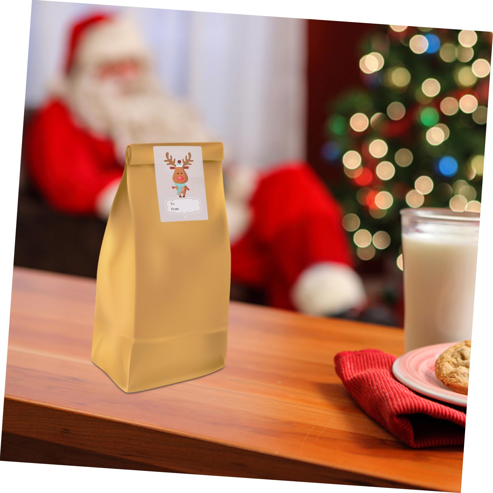 NUOBESTY 5 Juegos Etiqueta Pegatinas Papel Adhesivo Imprimible Decoración Navideña Artículos Navideños Christmas Stickers Calcomanías De Sobres Navideños Calcomanías De Navidad 2 Rollos * 5