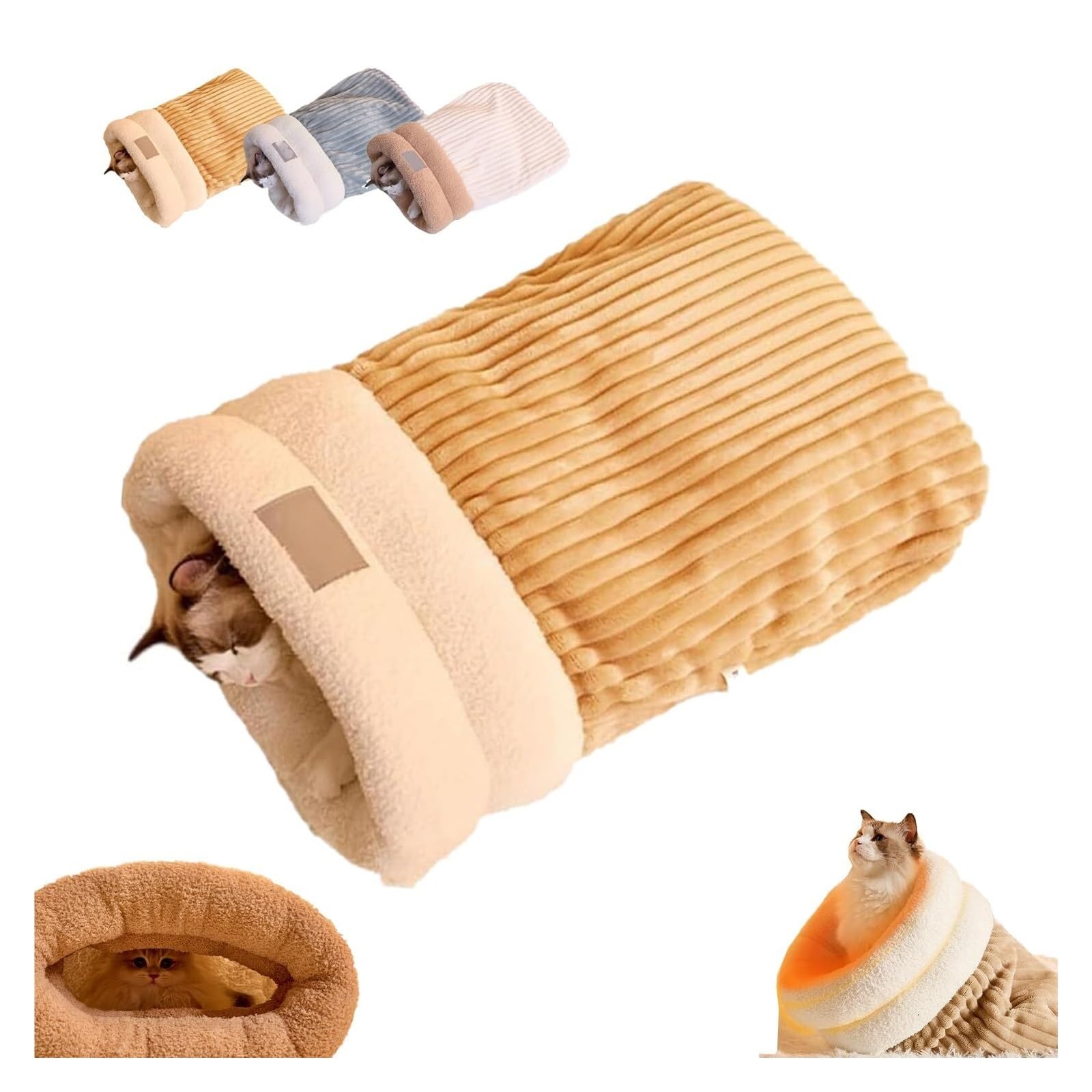 Gigoteuse d'hiver pour chat et lit d'intérieur douillet taille L