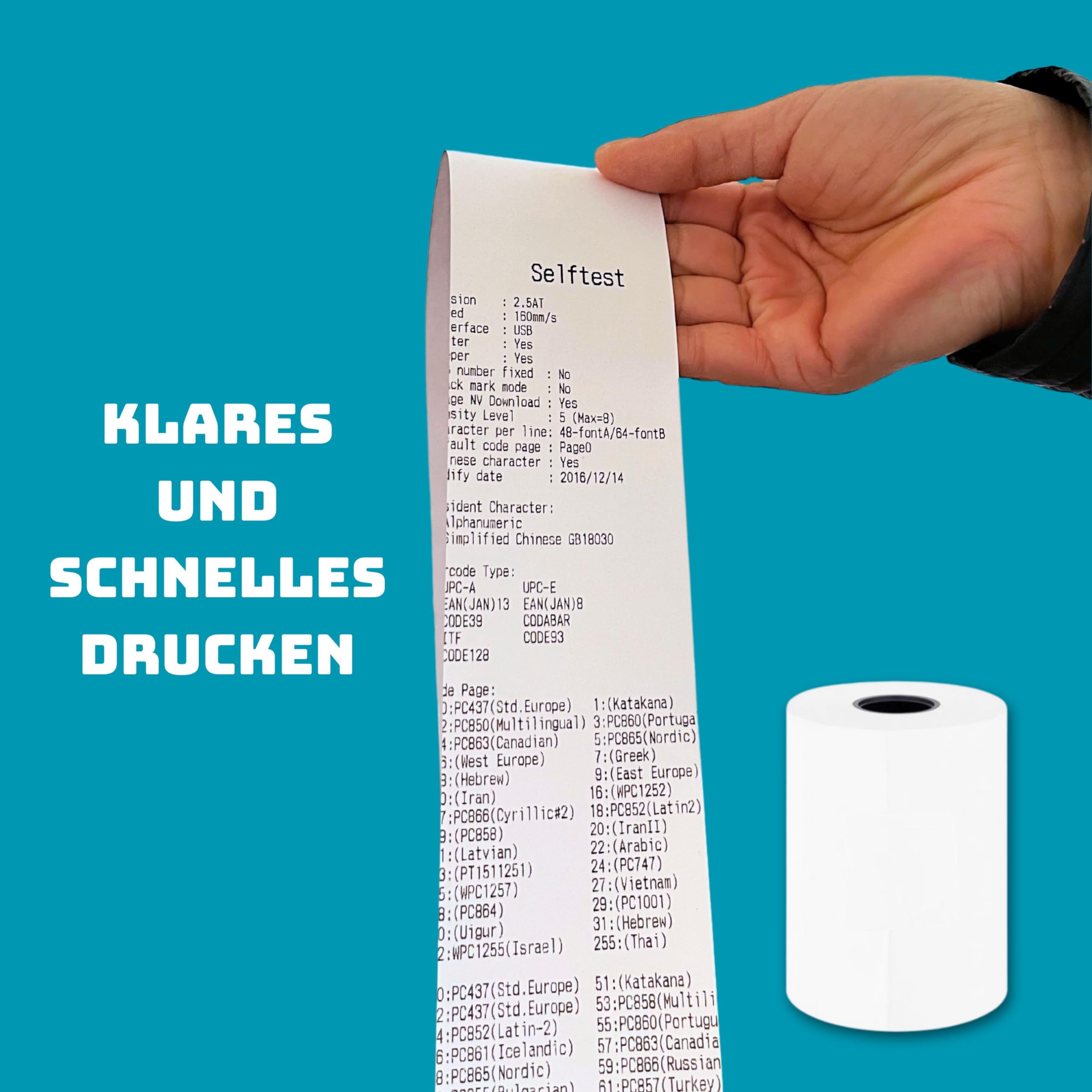 Double Dragon, 80 x 80 mm Premium Thermopapier Kassenrollen für EPOS-Drucker, POS-Terminal, Kassensystem [Packung mit 20]
