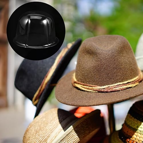 Miniatura 2 de GALPADA Soporte de plástico para sombreros, 8 unidades, soporte de mesa, soporte de peluca, soporte de viaje, colgador de almacenamiento, gorra para