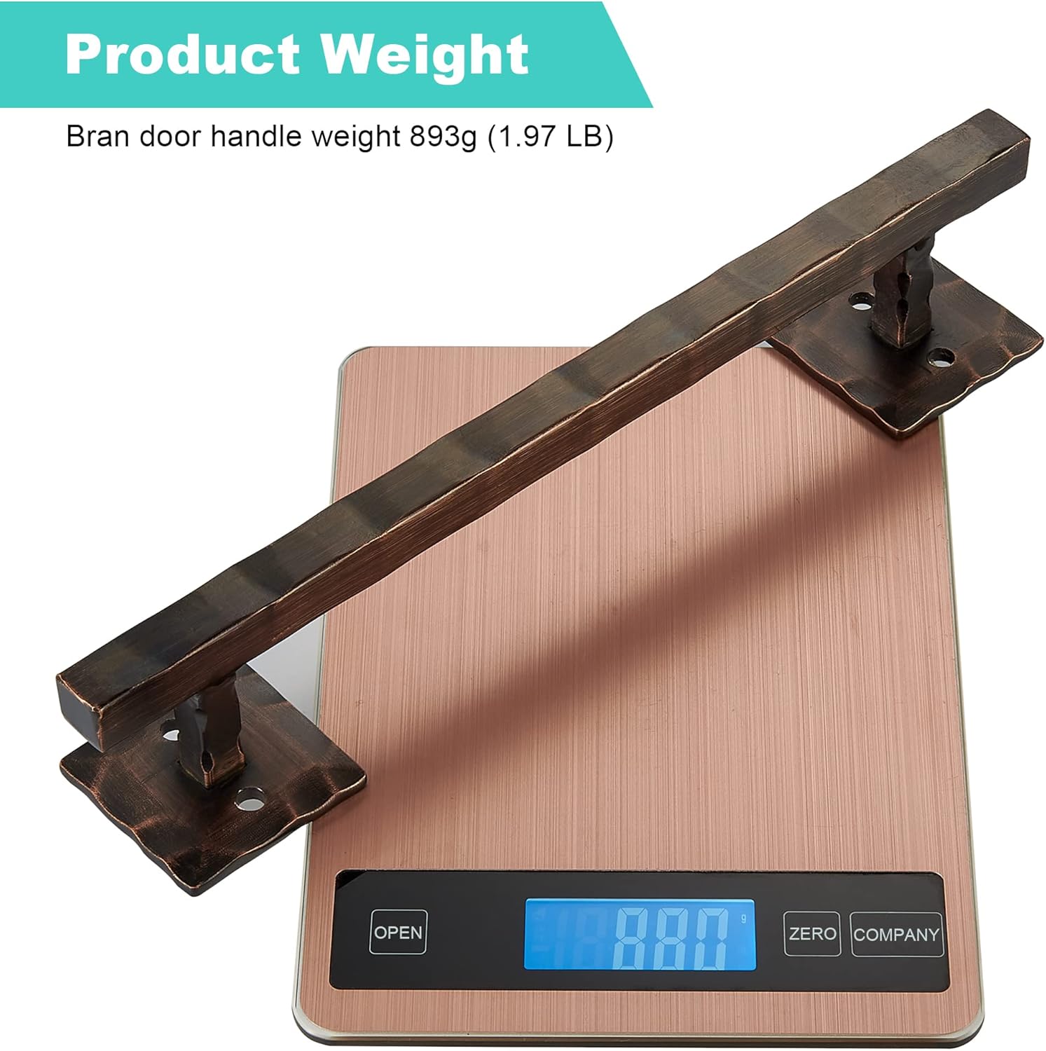 Rustic Barn Door Handles for Sliding Door, 12" Heavy Duty Large Design Pull, for DIY Sliding Barn Door, Gate, Shed, Garage | Square Solid Metal Material, Oil Rubbed Bronze Finish