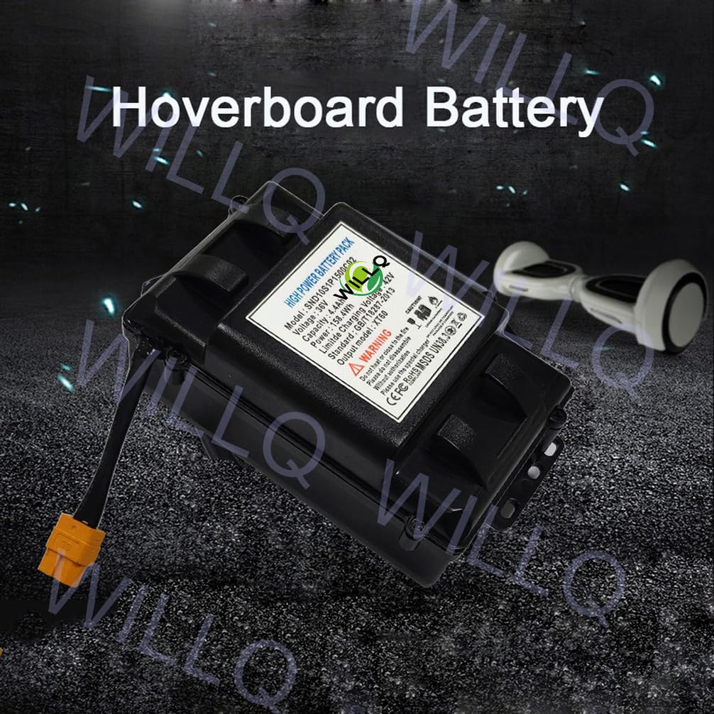 Batteria al Litio Ricaricabile di Ricambio da 36 V 2 Ah 2,2 Ah 2,4 Ah 4 Ah 4,4 Ah 5,2 Ah 6 Ah per Hoverboard con Custodia in ABS e connettore XT60