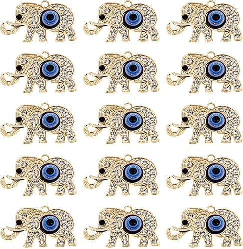 Miniatura 7 de Four Leaf Clover Charms Pendants,Cubic Zirconia Four Leaf Clover Alloy Pendants Jewelry Making Dangle Pendants for DIY Crafting Earring Necklace