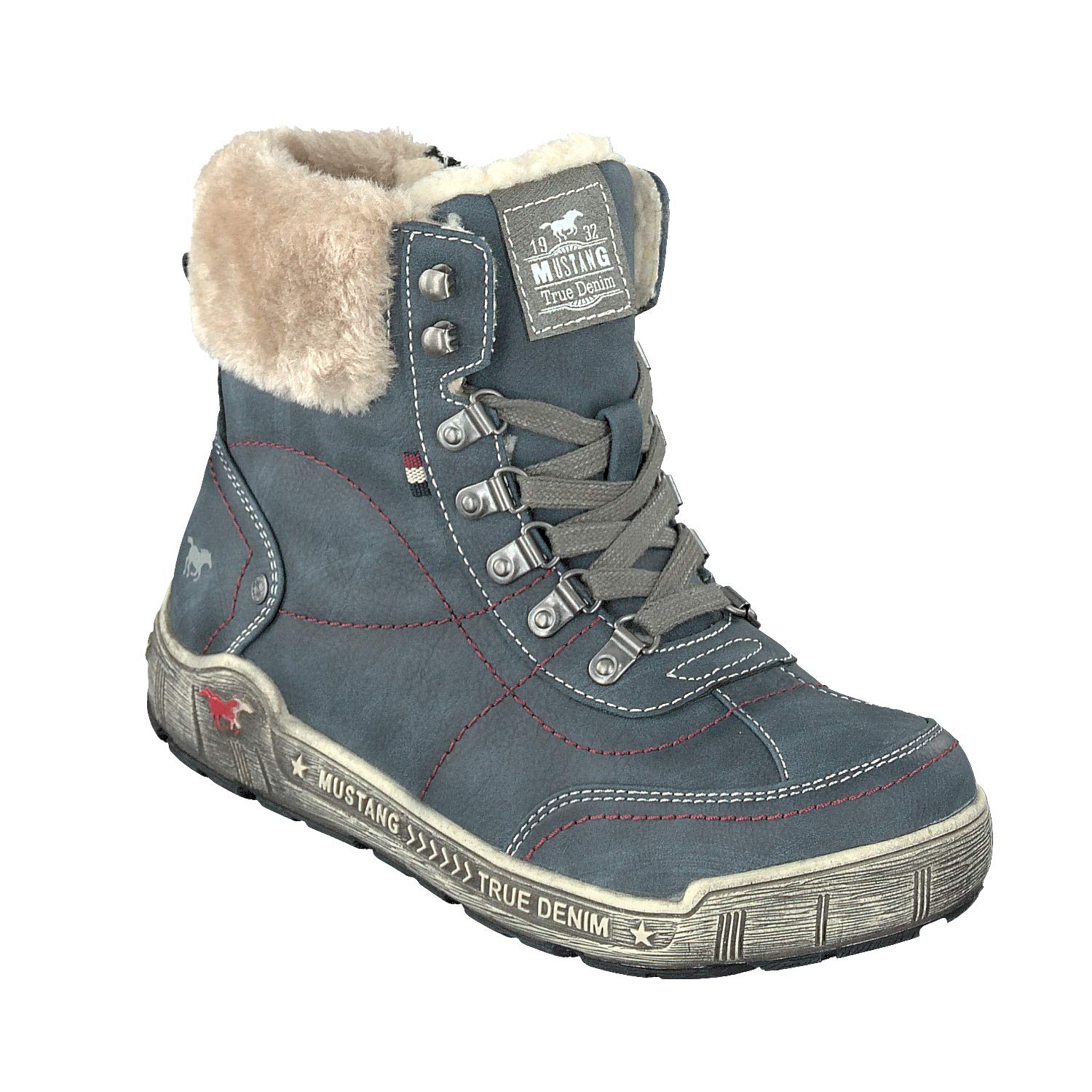 MUSTANG Damen 1290-607-8 Stiefelette, blau, 36 EU
