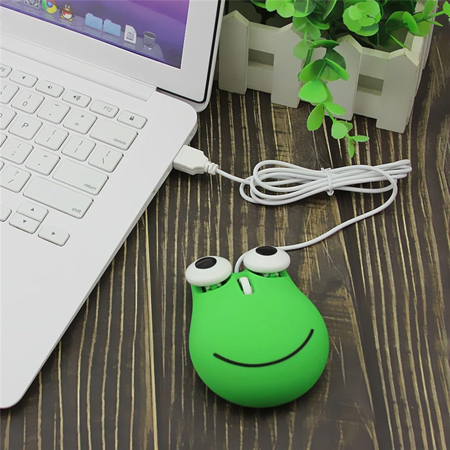 Unique and Eye Catching Cartoon Frog Mouse USB Wire Mouse Perfect for Students Gamers Office Use 1200dpi Funny Mice Eye Catching Design Mouse image 5