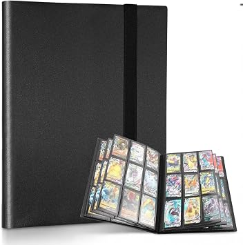 9-Pocket Trading Card Binder, 30 Pages Holding 540 Pockets, PU Trading Card Album Card Folder Card Binder Holder Album for MTG, TCG, Pokemon Yu-Gi-Oh, Basketball Sports Cards, Game Cards