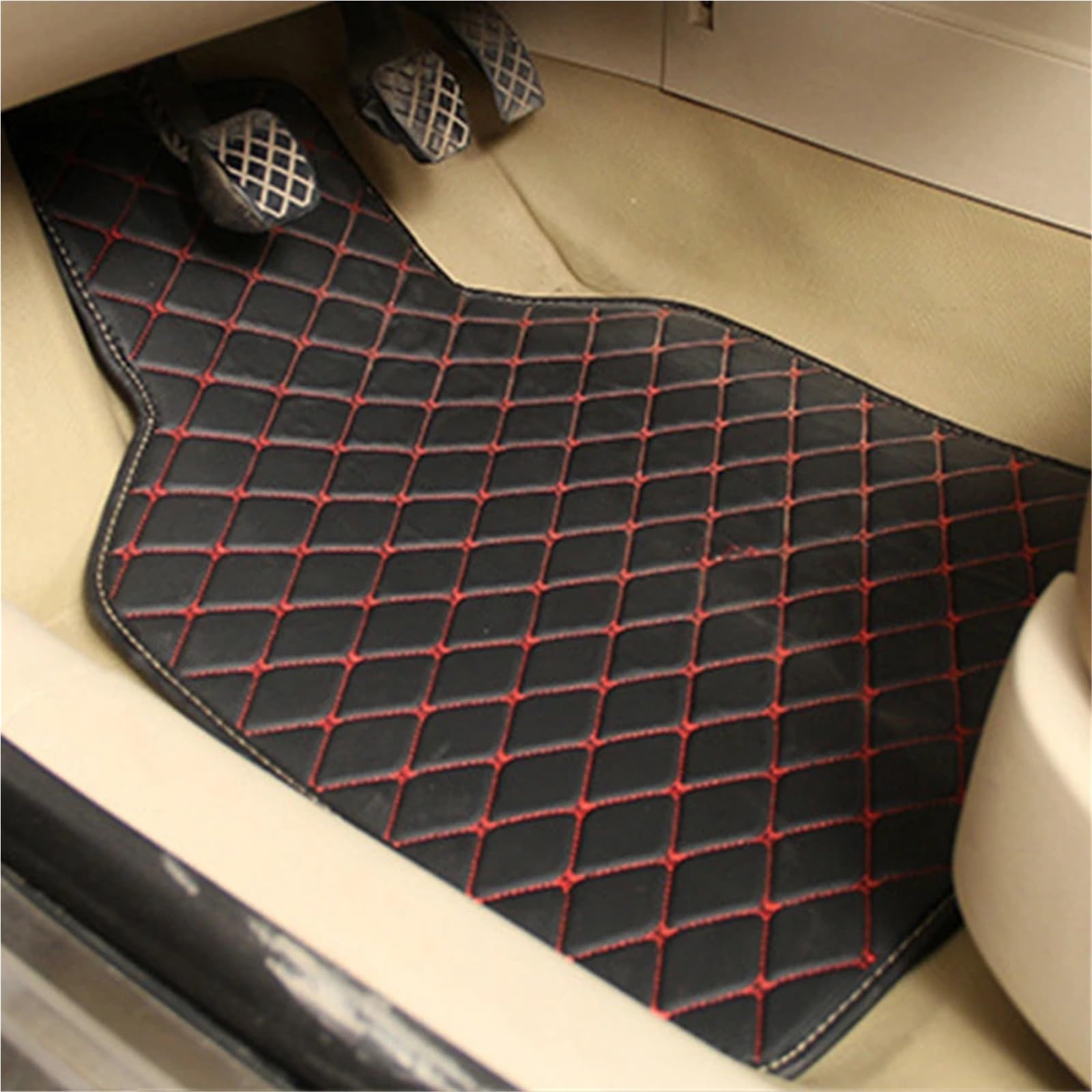 Dywaniki samochodowe Dywaniki samochodowe do Suzuki Grand Vitara Lk-2 Jimny Kizashi Liana LJ 80 Maruti SA 310 Skórzane dywaniki do wnętrza skórzane maty samochodowe(Black Red)