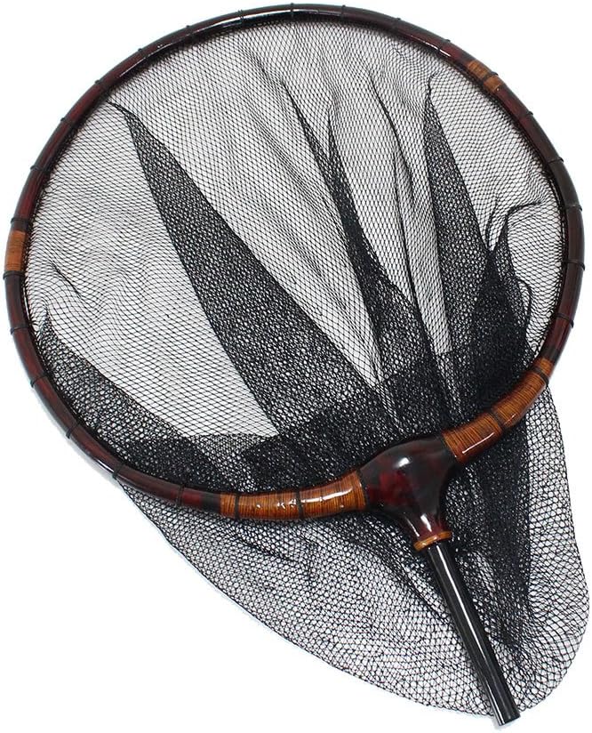 朱塗 籐巻き加工木製ヘラ玉網 9寸/3mm目 (30037-27) 5色より選べるカラー