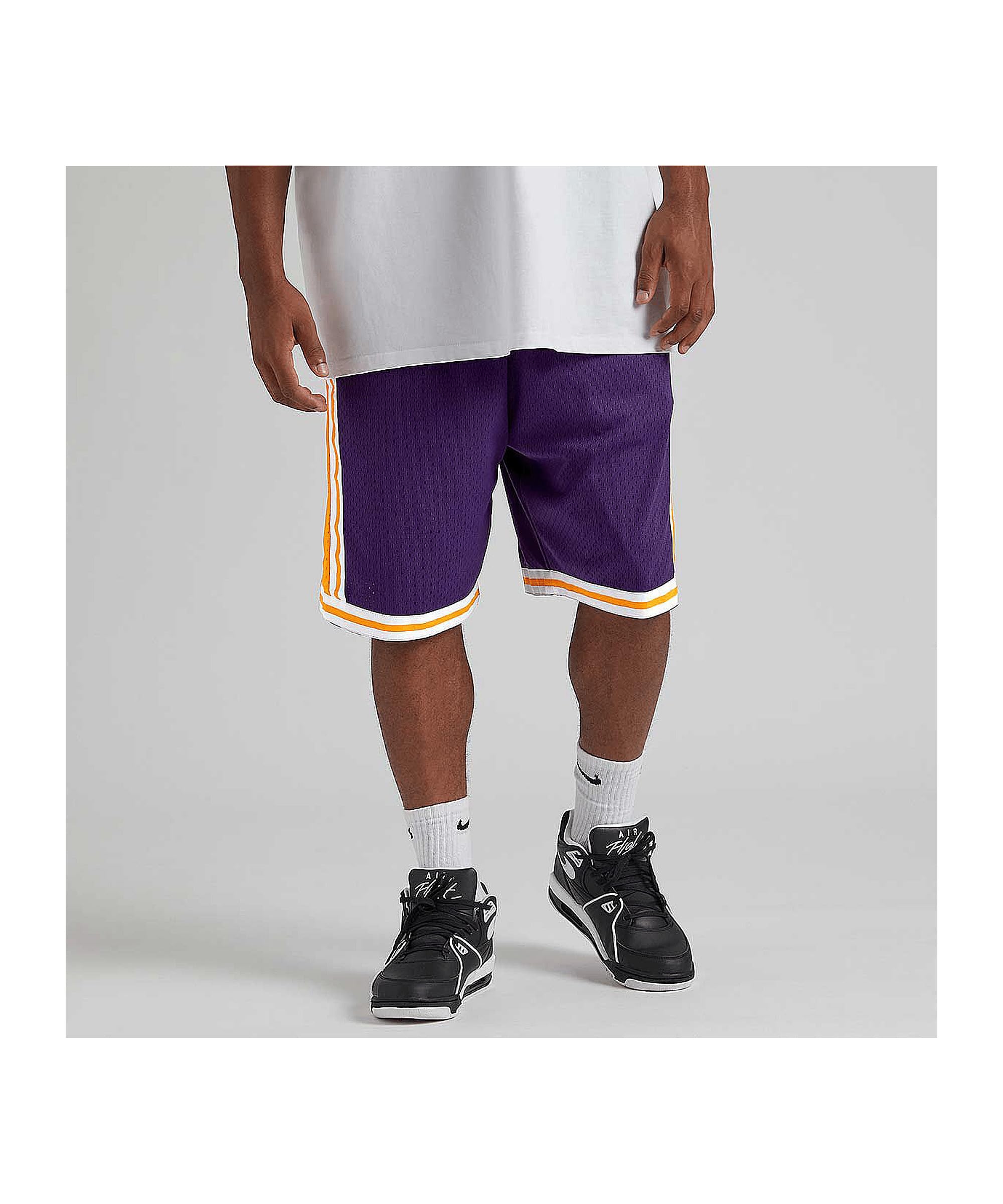 Mitchell & Ness Pantaloncini Swingman M&N NBA Los Angeles Lakers 1984-85