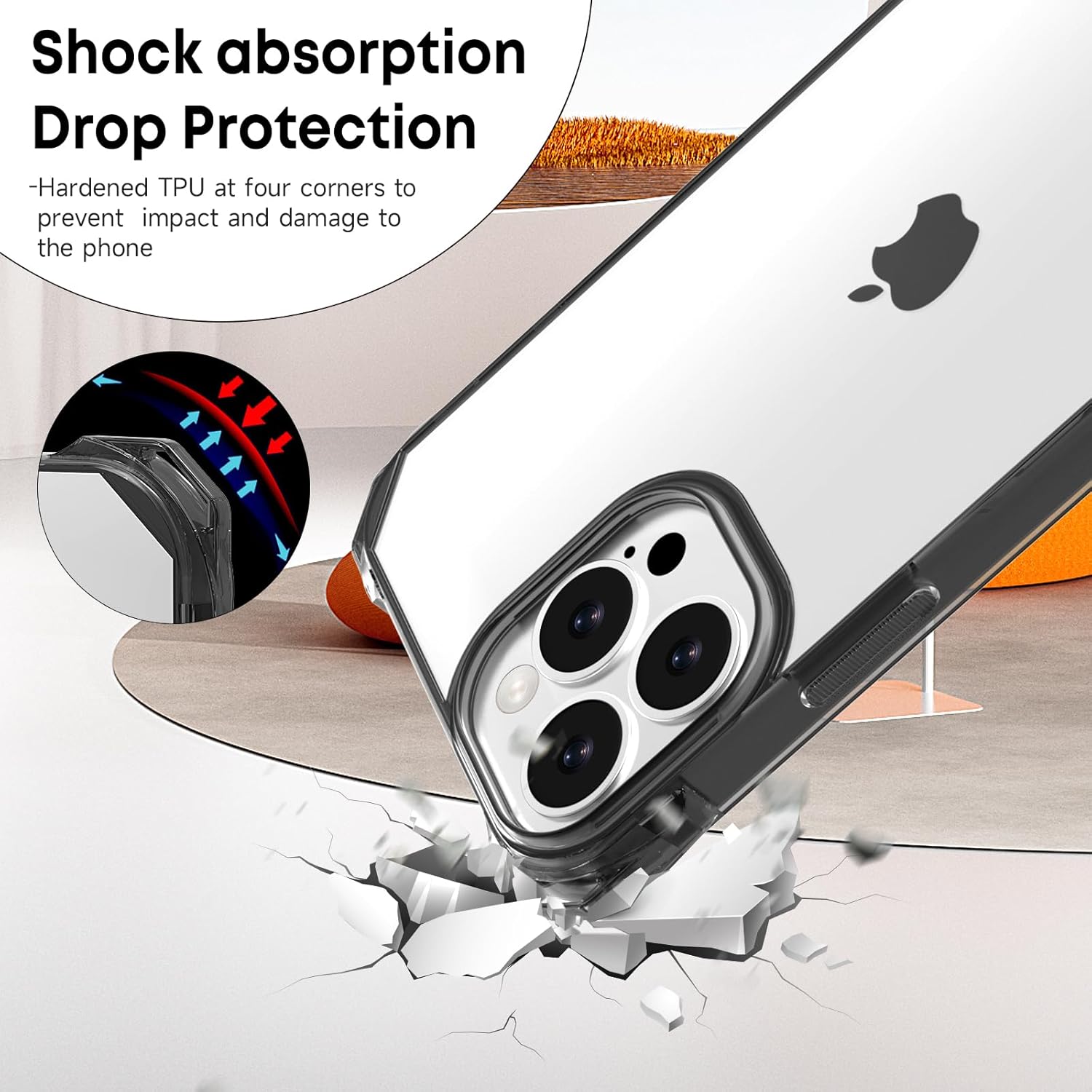 Clear for iPhone 15 Pro Max Case Crossbody Strap, Transparent Mobile Cover with Adjustable Neck Cord Rope PC Shockproof Lanyard Phone Case for iPhone 15 Pro Max Strap Women - Image 7