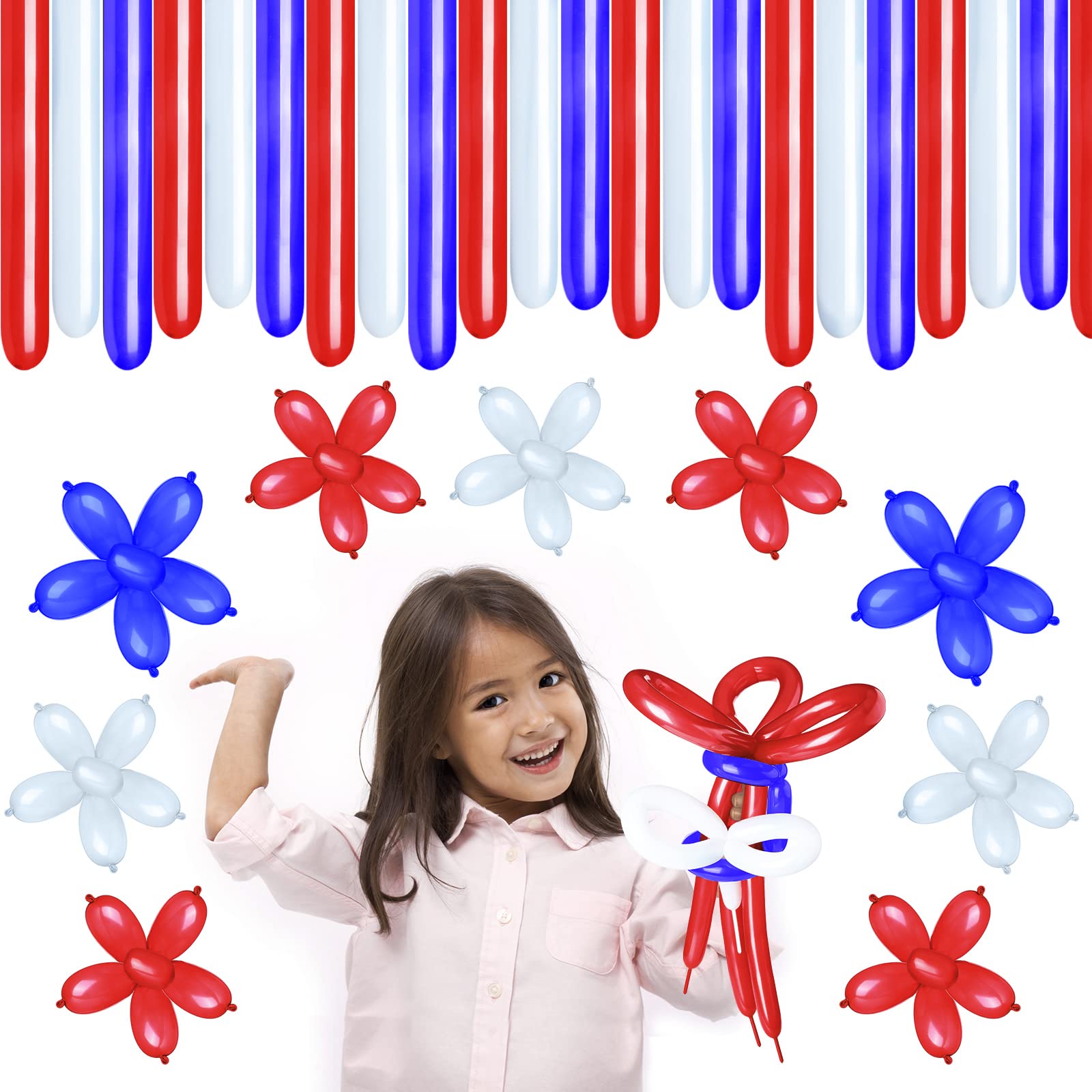 Skylety 100 Pieces Long Twisting Balloons