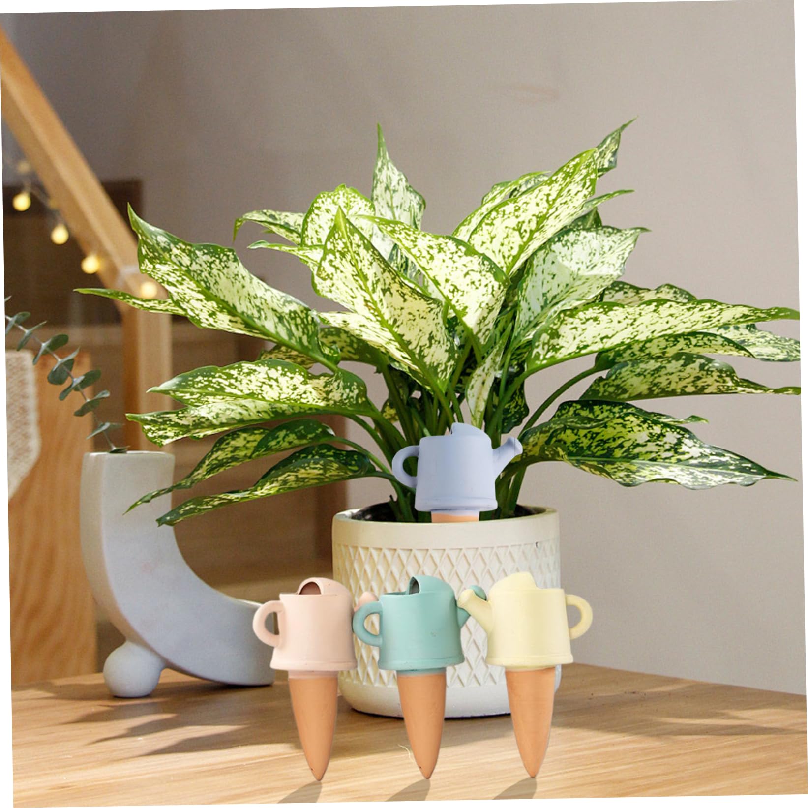 4 Piezas de Terracota con riego automático para Plantas, Picos de riego automáticos para Plantas, Dispositivos de con Forma de Lata, Picos Reutilizables para el hogar, jardín, de in