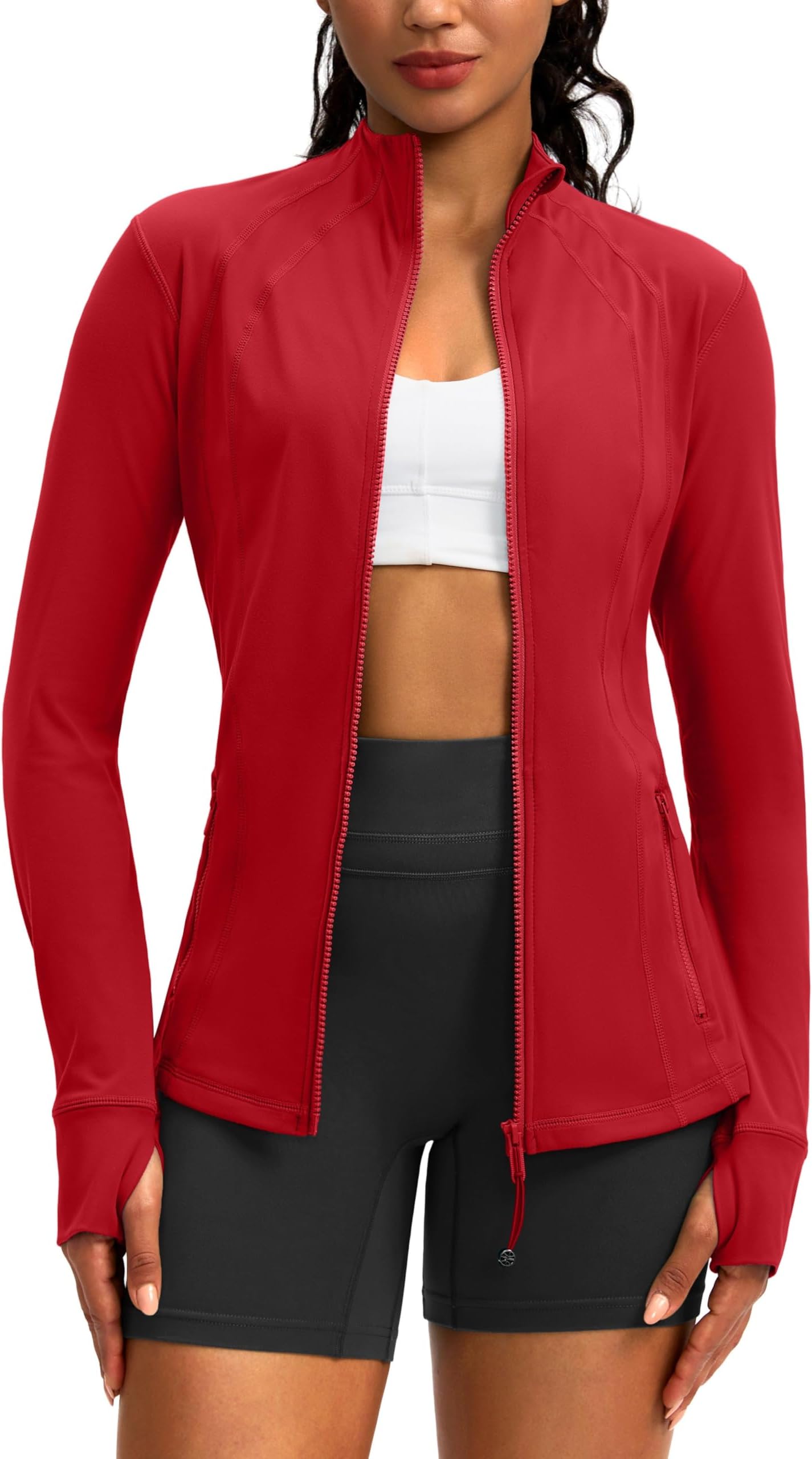adidas red zip up jacket