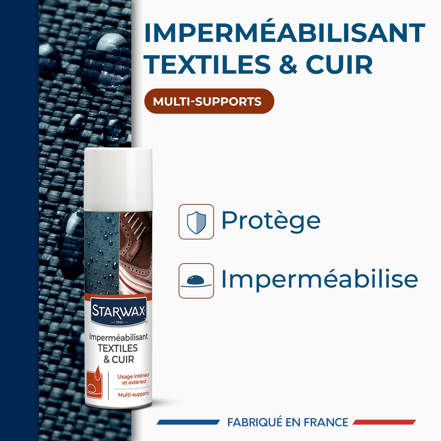 Imperméabilisant chaussures tissu et cuir + nubuck et daim en spray