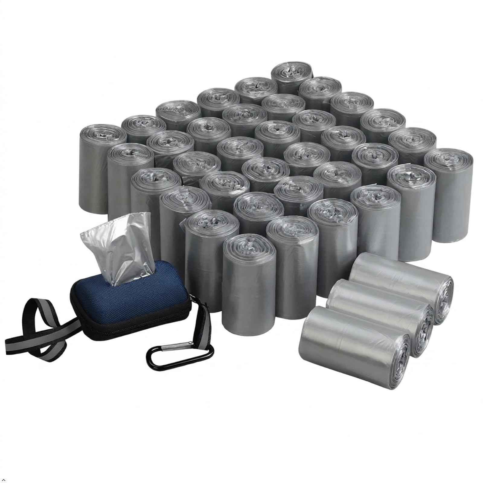 1400 bolsas de basura para perros, 23 x 35 cm, a prueba de fugas, 40 rollos, diseño fácil de quitar
