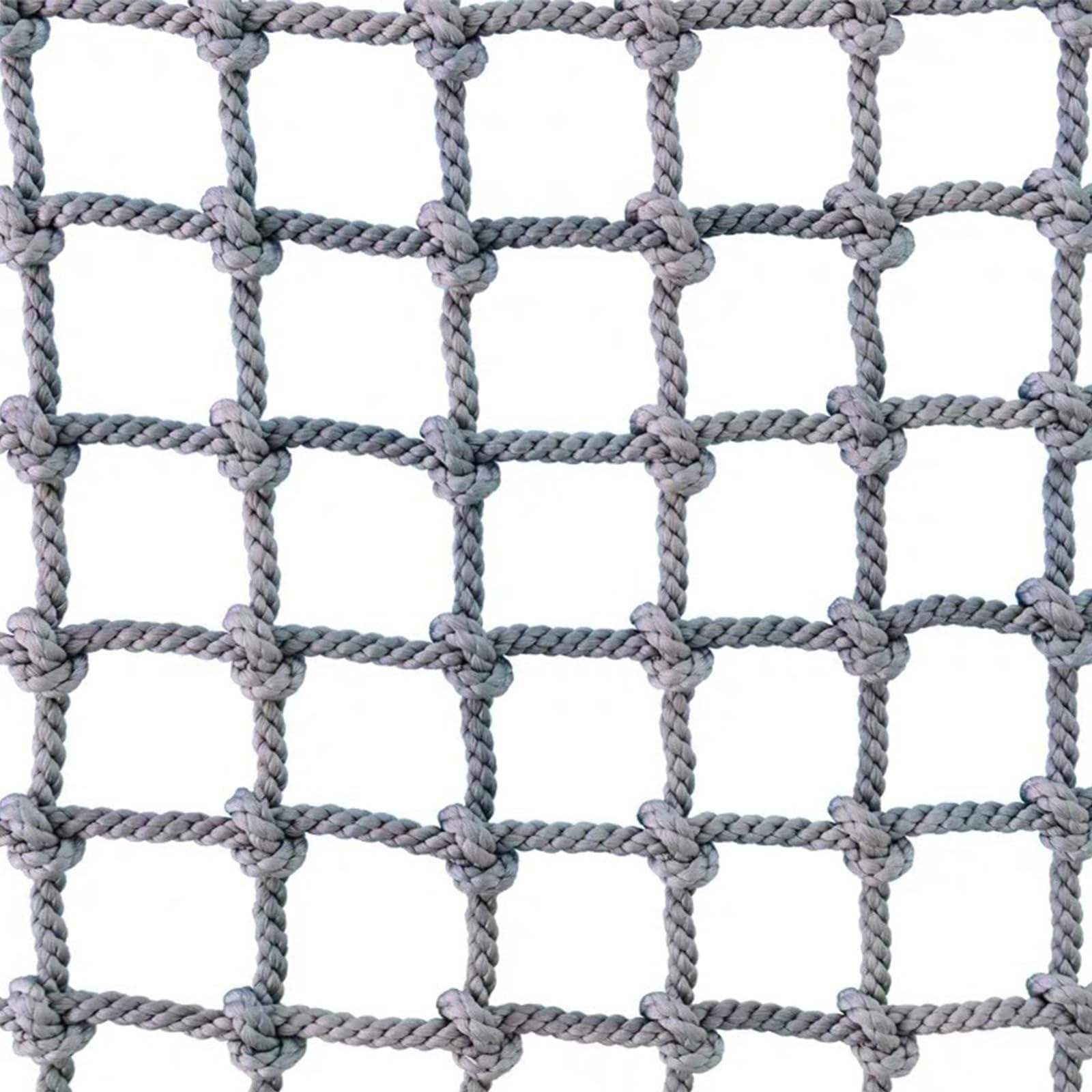 Kletternetz Klettern Kinder Outdoor Indoor Strickleiter Kletterwand Kinderzimmer Schutznetz Seilnetz Kletternetz Hanfnetz für Spielplatz, Schnurstärke 10 mm, Maschenweite 15x15 cm(150cm,100cm)