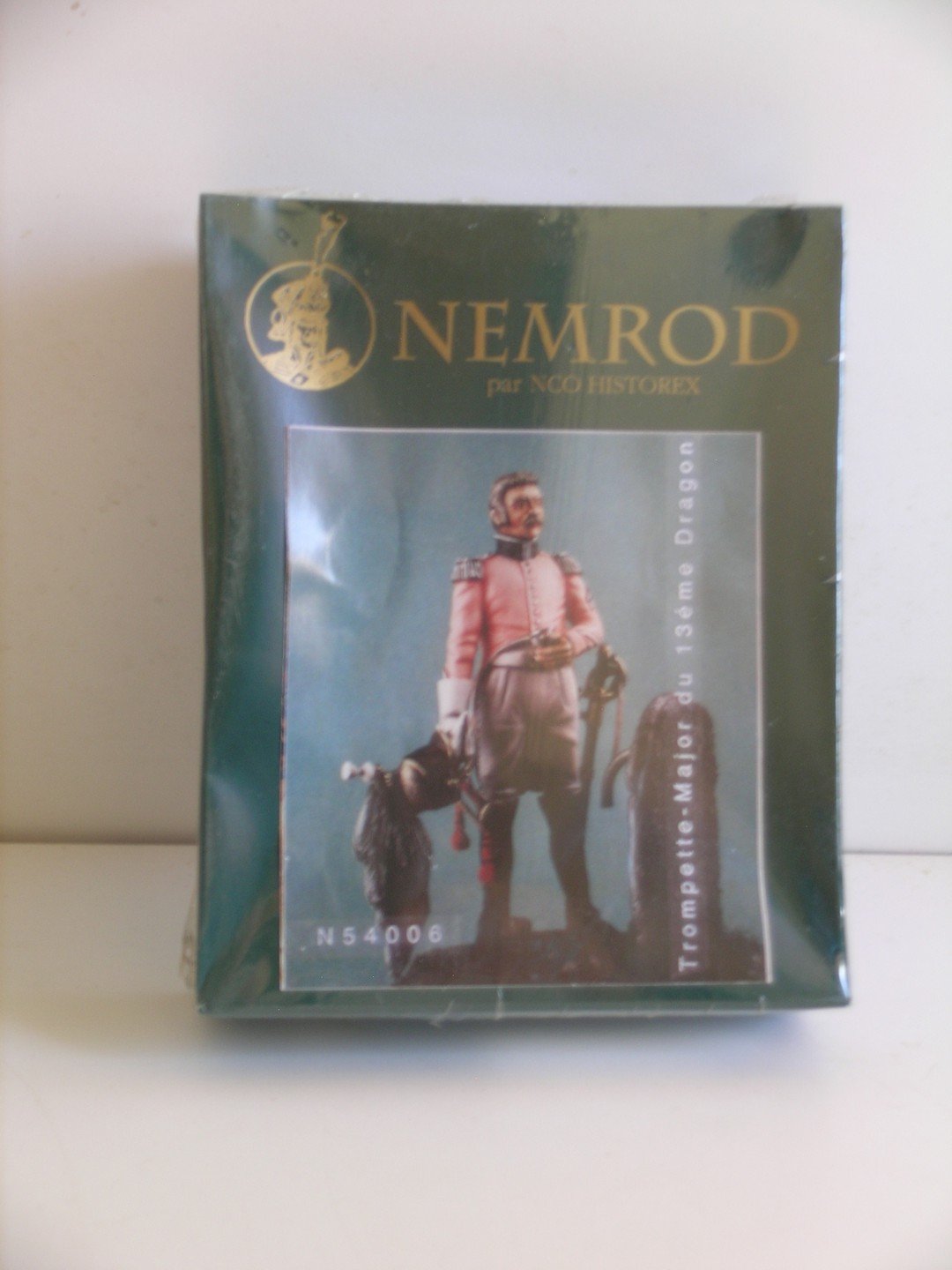 Nemrod Miniatures--1/32 Scale Napoleonic French 13th Dragoon Trumpeter---Plastic Miniature