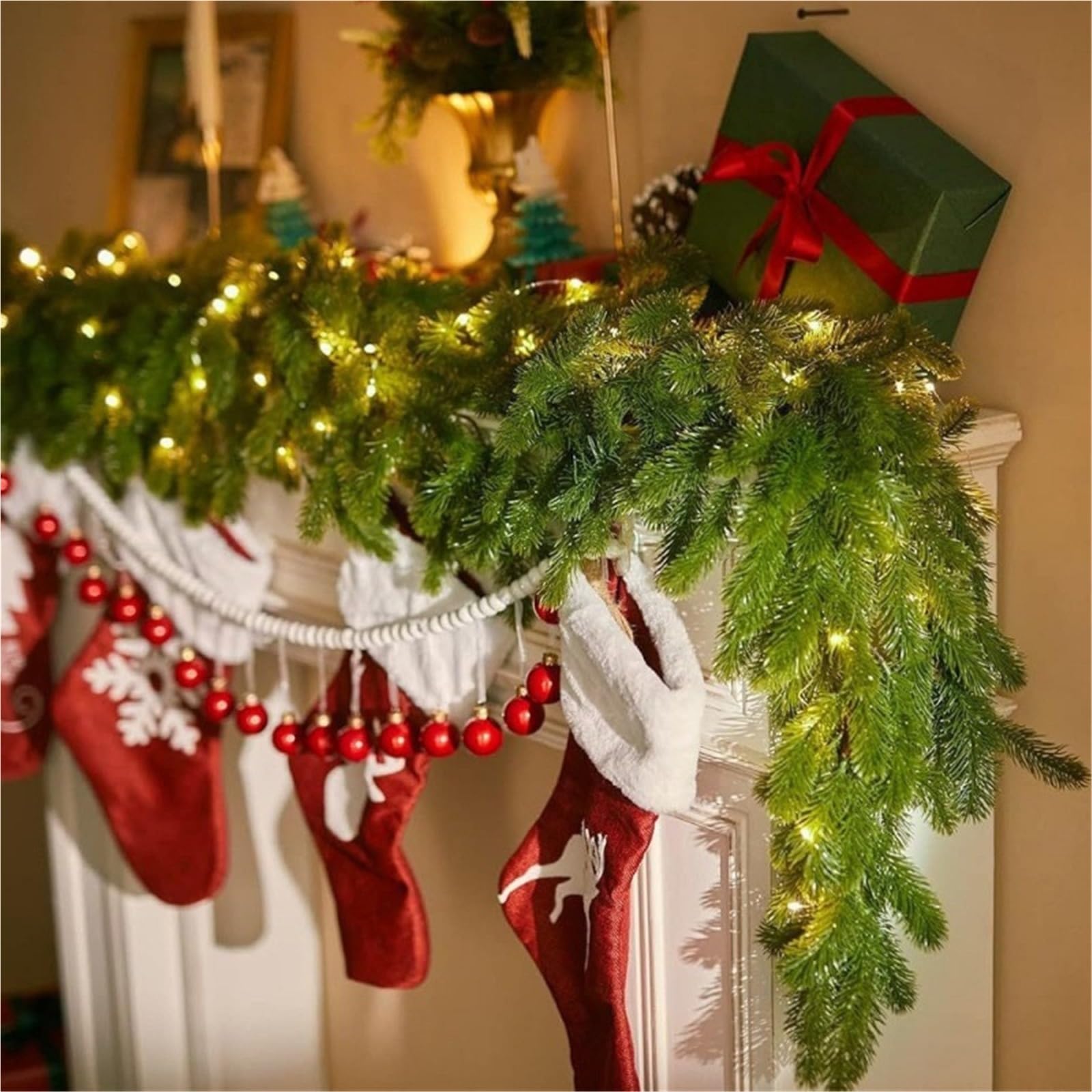 Weihnachten Girlande Weihnachtsgirlande for Die Haustür, Weihnachtsdekoration, Tischkranz Weihnachtsdekoration