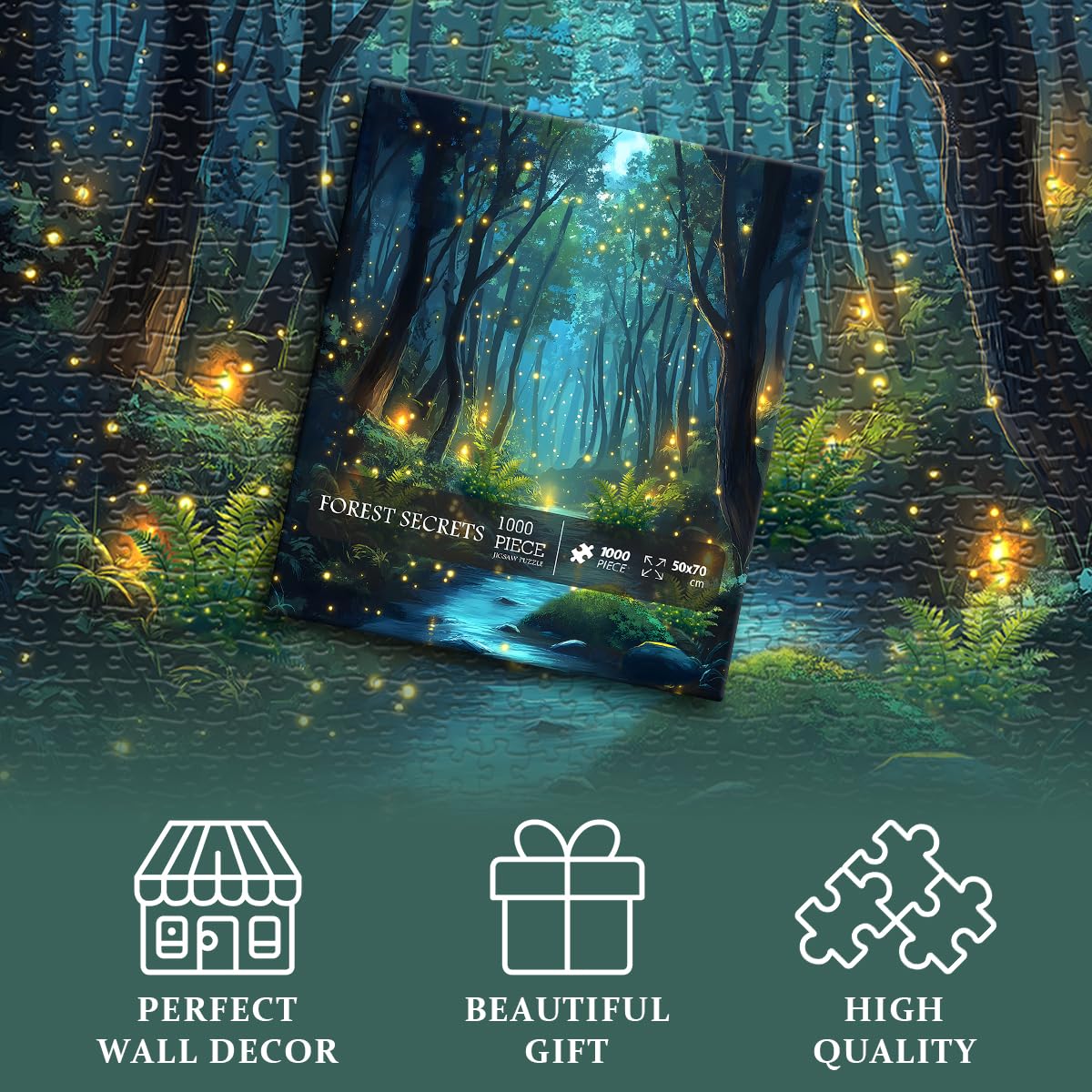 Niemożliwe puzzle dla dorosłych 1000 sztuk, magiczny las fantasy puzzle, natura trudne trudne puzzle