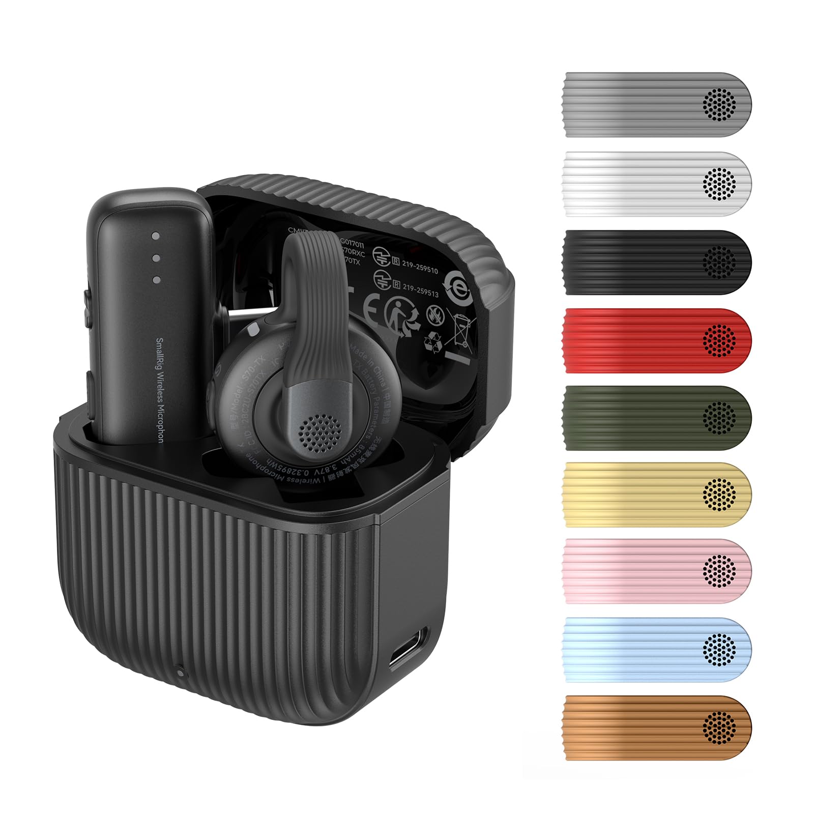 SMALLRIG Wireless Mic S70-C1 Cover Kit (1 TX + 1 RX + 9 Mic Covers) - Negro