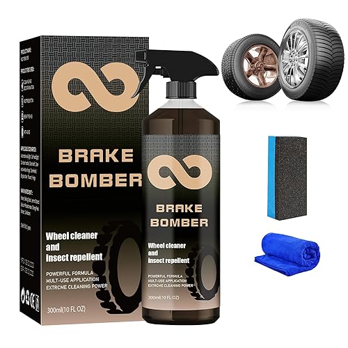 Limpiador de bombarderos de frenos de 10.1 fl oz, potente limpiador de ruedas sin ácido, perfecto para limpiar ruedas y neumáticos, limpiador de