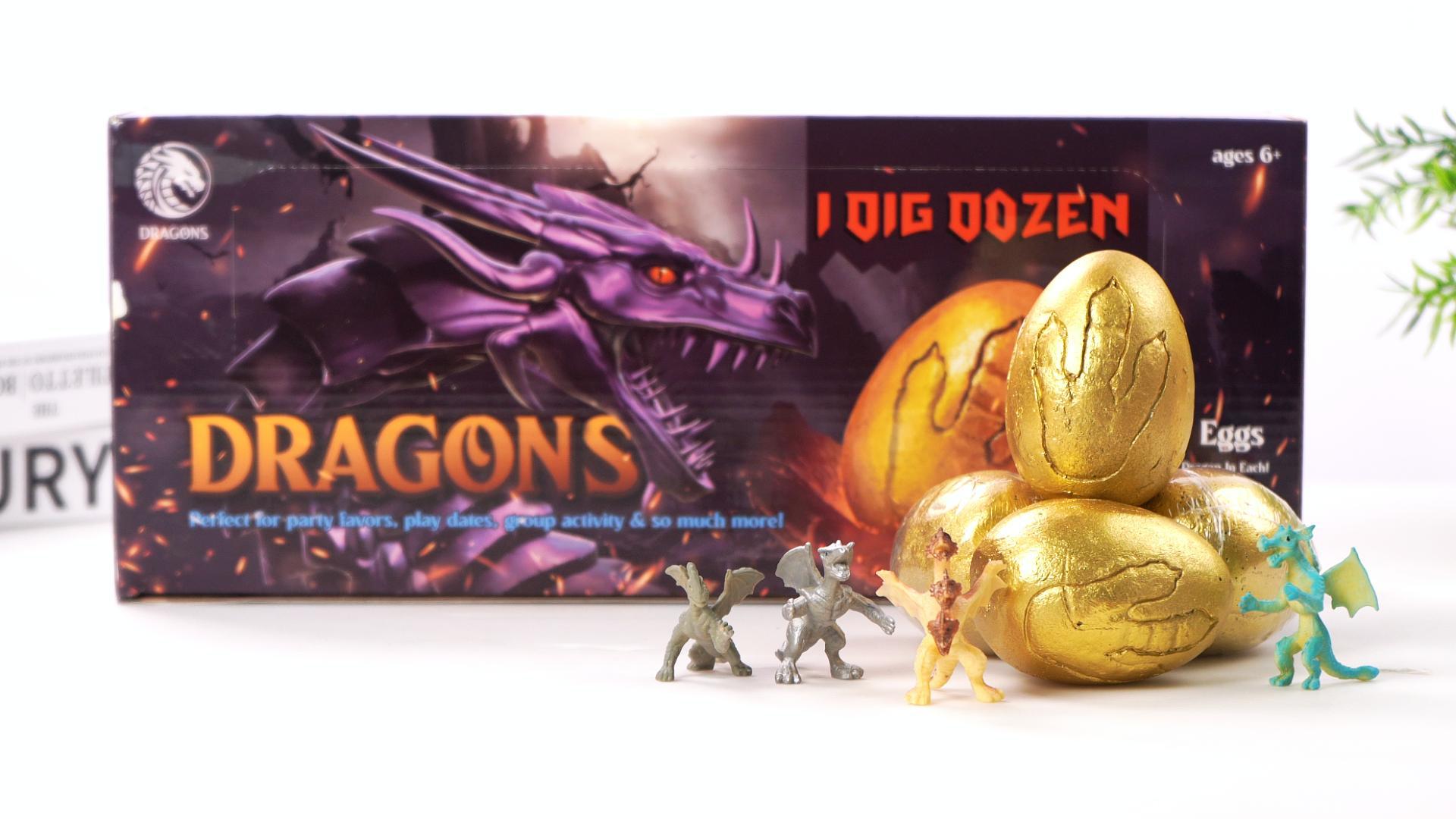Kit Scavo Uovo Di Drago Eggbox – Scava 12 Dragoncini Con Attrezzi E Guida. Gioco STEM Per Bambini 6-10 Anni, Regalo Originale.