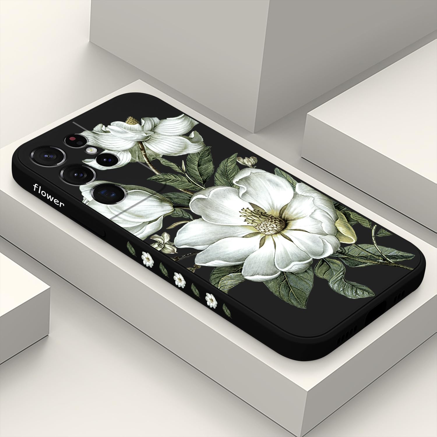 LEECG for Samsung Galaxy S21 Ultra Case, Creative Flower Pattern Design Slim Soft Silicone Protective for Galaxy S21 Ultra Phone Cover 6.8 inch,