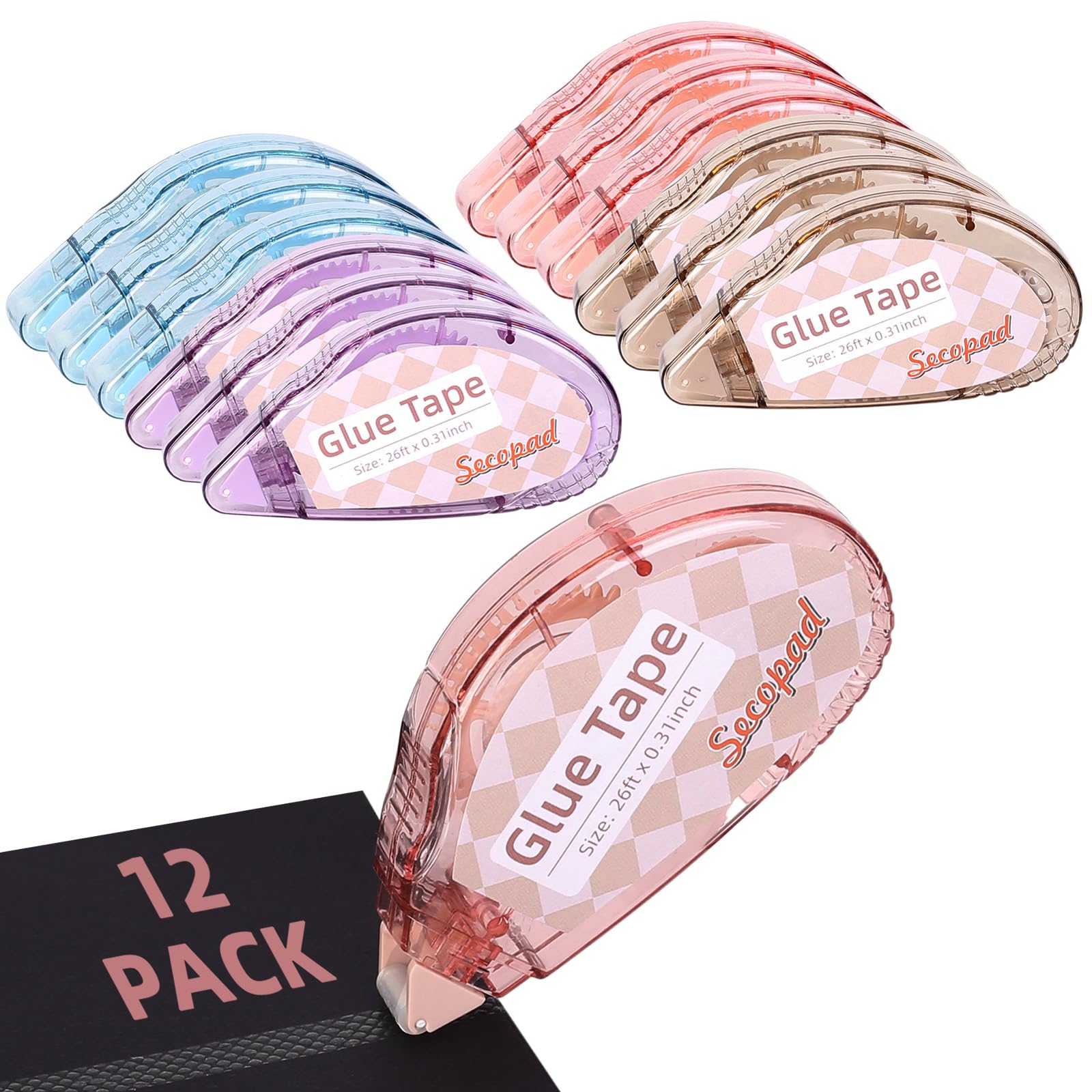 Secopad Scrapbook Tape - 4 Pack, Clear Adhesive -9