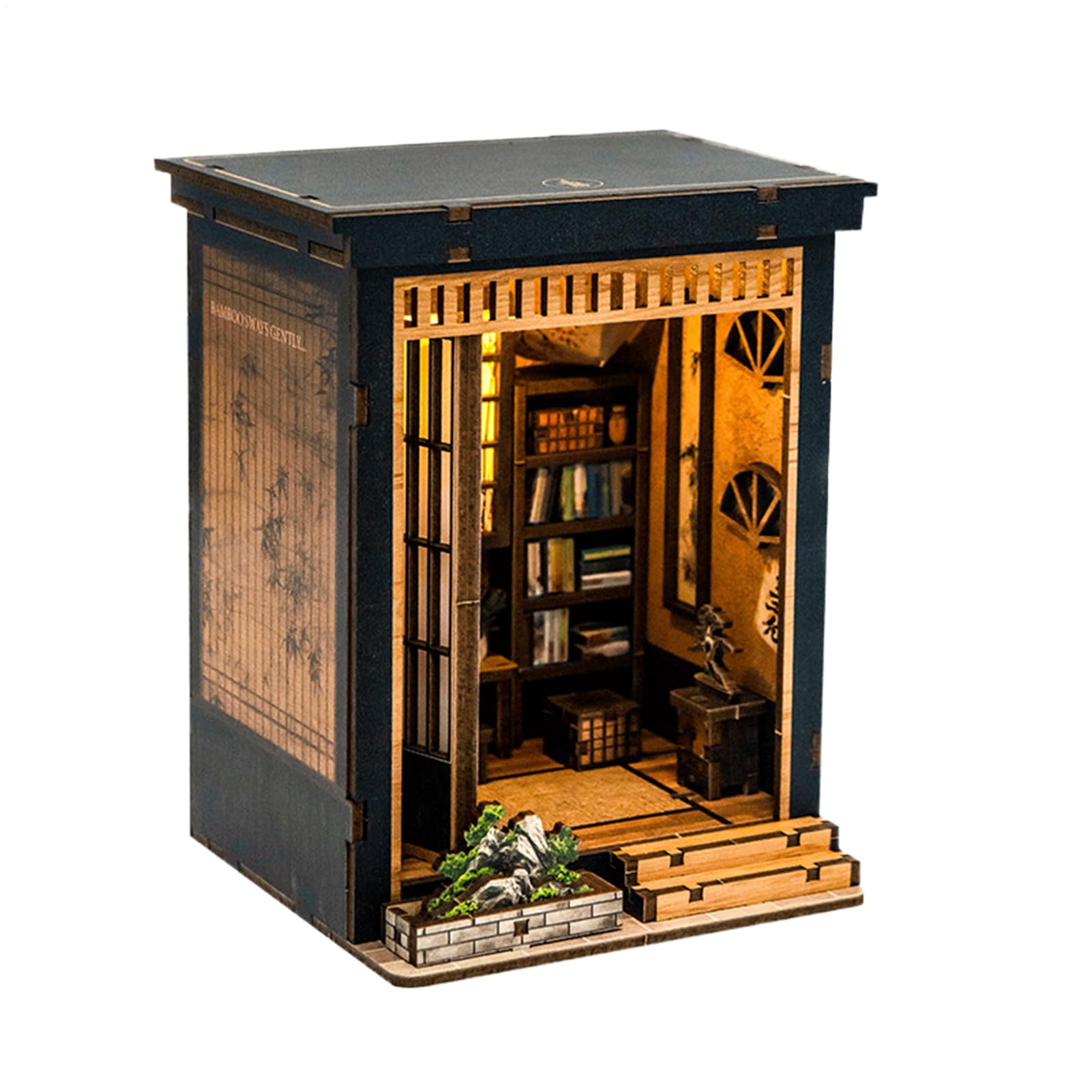 Kit casa in miniatura decorazione per ufficio in legno stile giapponese | Set Casa Libri In Miniatura Per Adulti Adolescenti Collezionisti Festa Compleanno Soggiorno Camera Da Letto Ufficio Vetrina