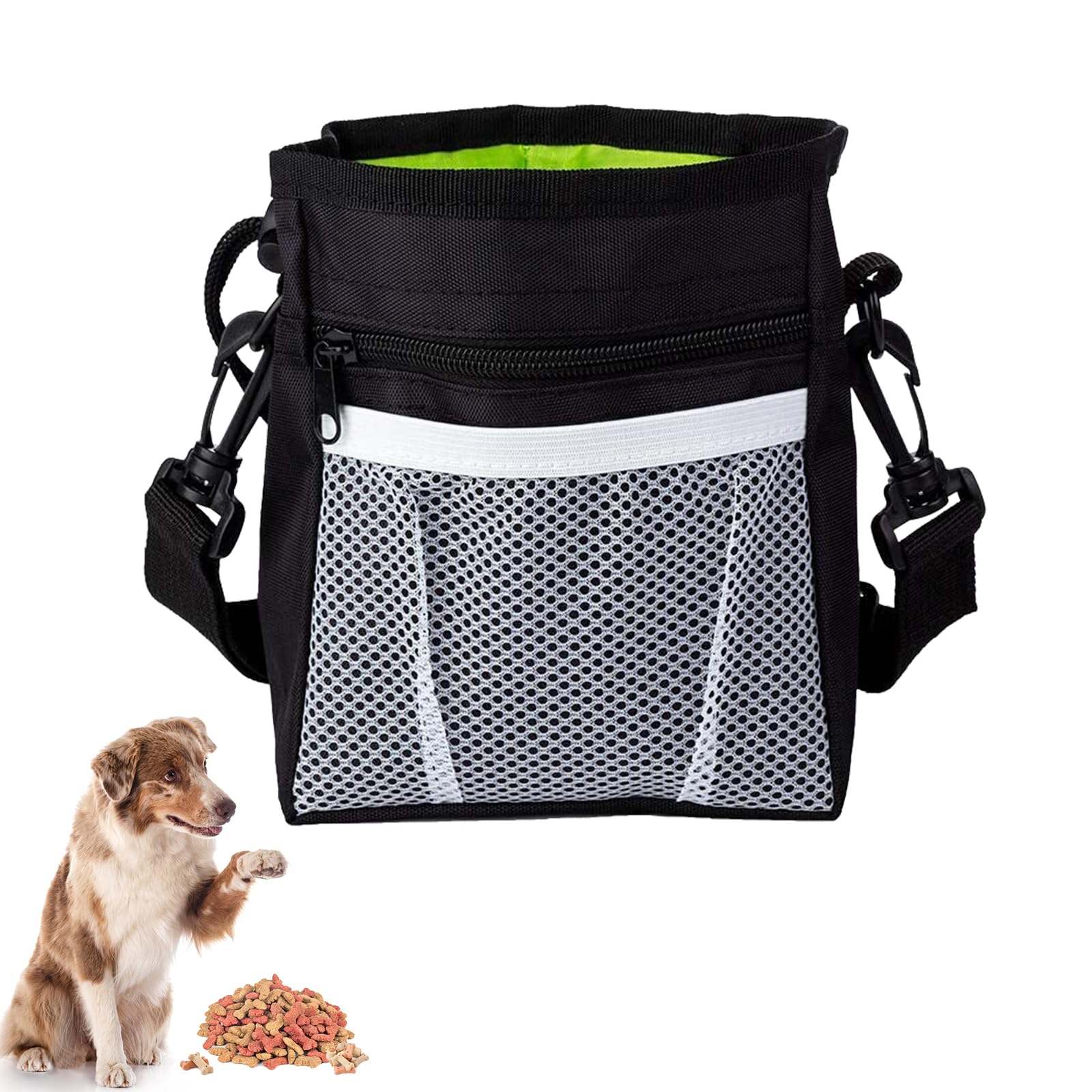 Helweet Bolsa Premios Perro, Bolsa Entrenamiento Perro, Bolsa de Golosinas para Perros, Bolsa Adiestramiento Perros, Bolsa para Chuches Perro, Bolsa de Comida para Perros, para Llevar Golosinas