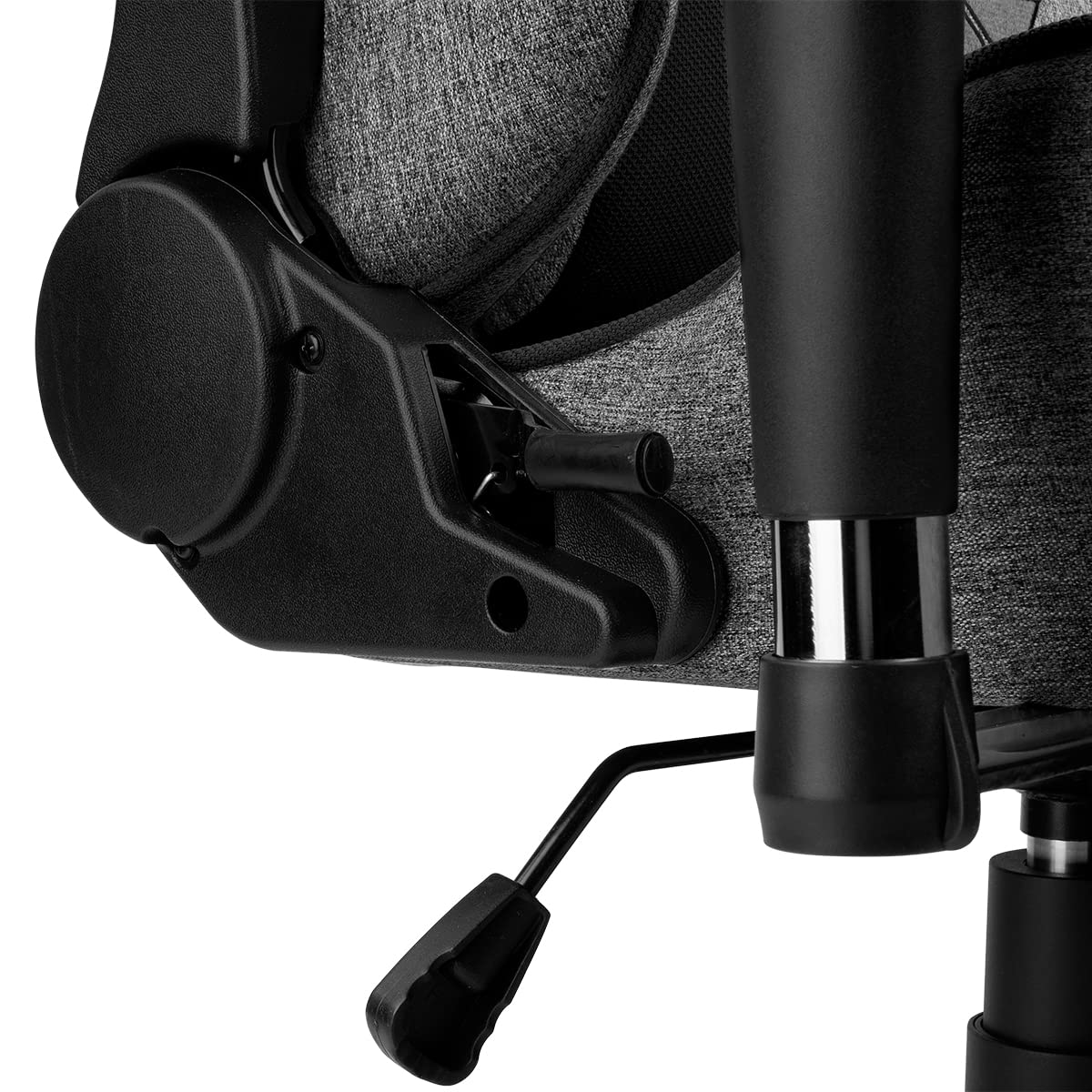 DRIFT Gaming Chair DR90 -DR90DGB - Fotel do gier, oddychająca tkanina, tapicerowane podłokietniki 2D, wzmocniona nylonowa podstawa, tłok klasy 4, pochylenie, poduszka lędźwiowa/szyjna, szary/czarny