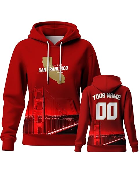 Custom Football Hoodie, City Night Skyline Pullover Sweatshirt for Men Women Youth ...