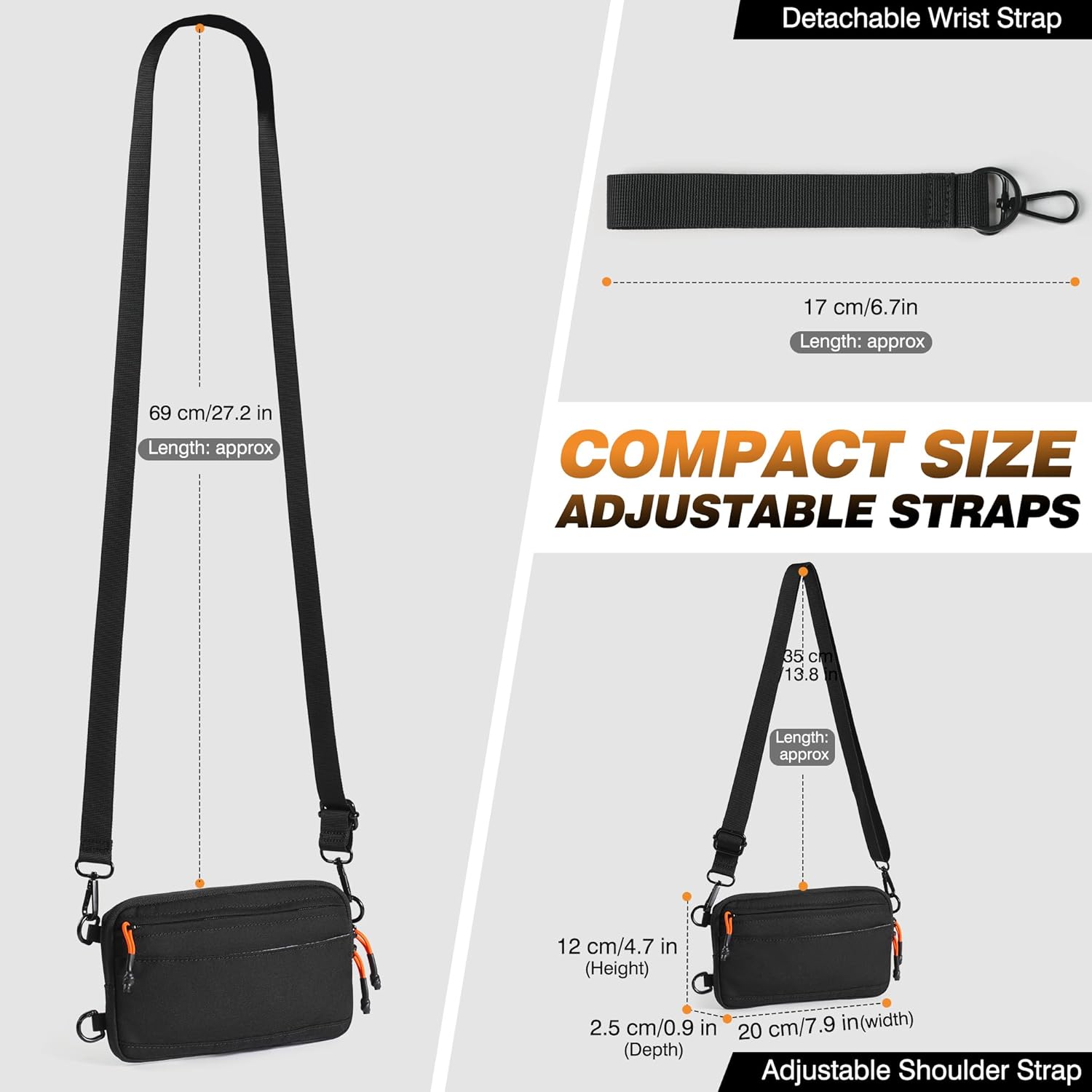 Small Crossbody Bag for Women, RFID Wristlet Wallet with Tracker Slot, 4-in-1 Phone Purse Organizer,Adjustable Strap | Wristlet Wallets, Cross Body Purse, RFID Wristlet Purse, Fleece Lined Pocket, Credit Card Holder