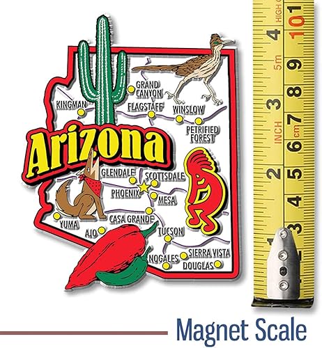 Miniatura 4 de Juego de imanes de Arizona de seis piezas de Classic Magnets, incluye 6 diseños únicos, recuerdos coleccionables fabricados en los Estados Unidos