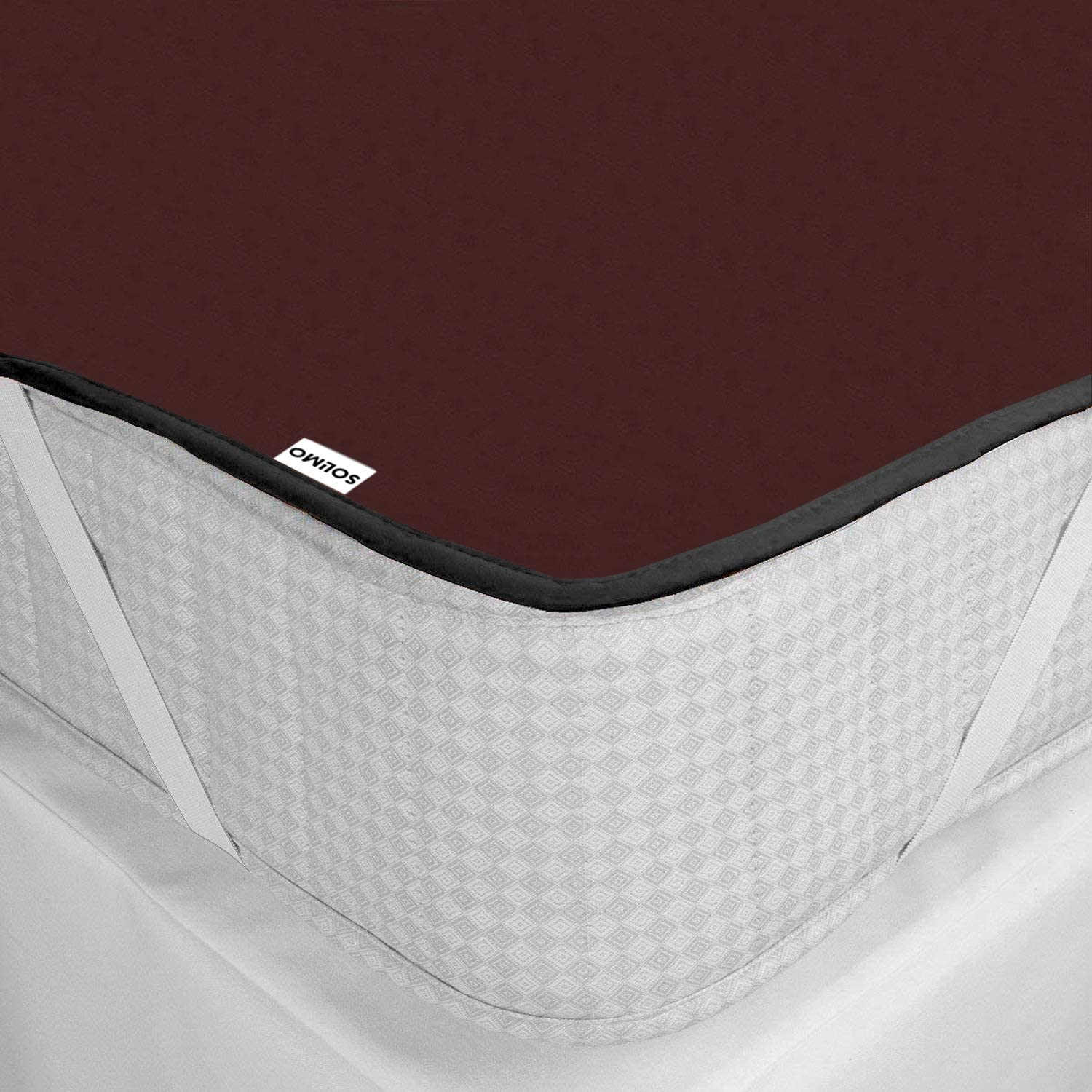 Nav Enterprises Waterproof Mattress Protector Queen Size 60x75 inces Polyester Coffee-image-41