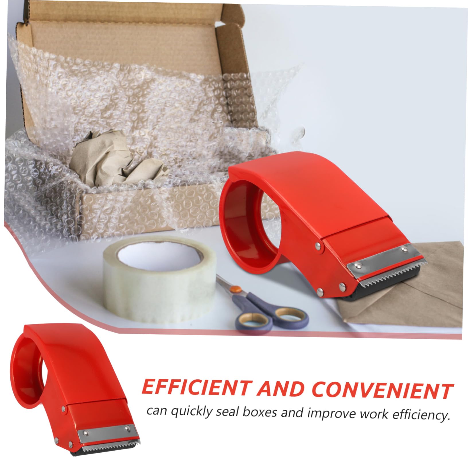 ARTIBETTER 5 Pezzi simpatico dispenser di nastro adesivo dispensare organizzatore desktop supporto del supporto del nastro porta nastro da scrivania carino ferro da stiro rosso
