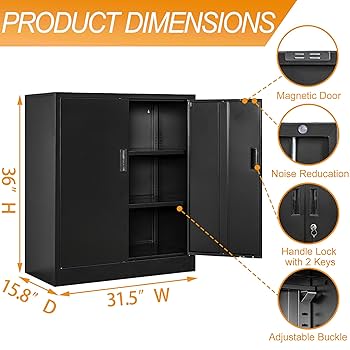 Amazon.com: BESFUR Metal Storage Cabinet 36