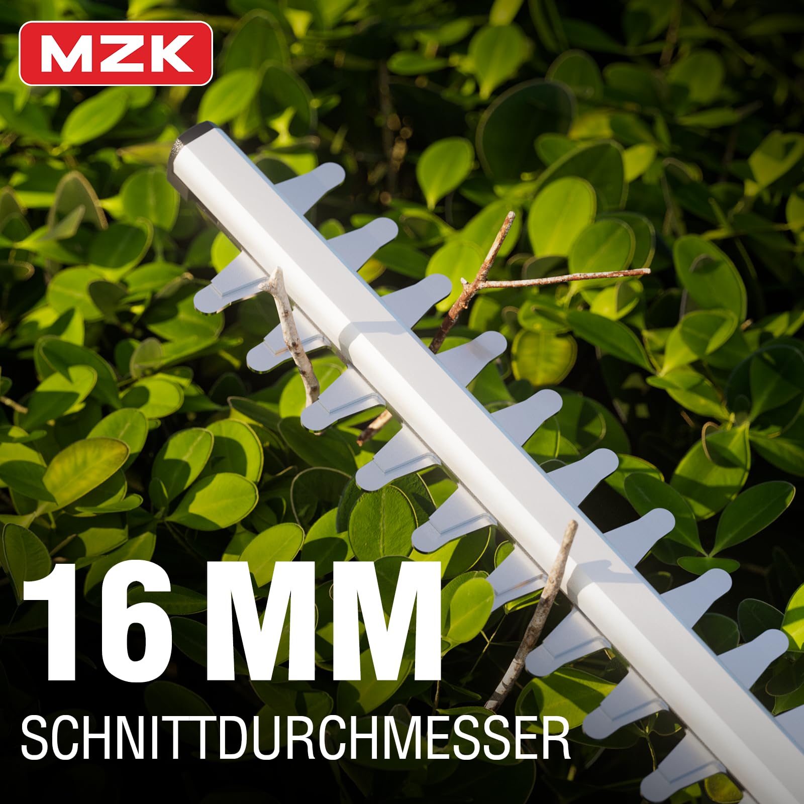 MZK 20V Akku-Heckenschere, 56 cm Schnittlänge, Heckenschneider und Strauchschere, Leicht & Kompakt (inkl. Akku und Ladegerät)